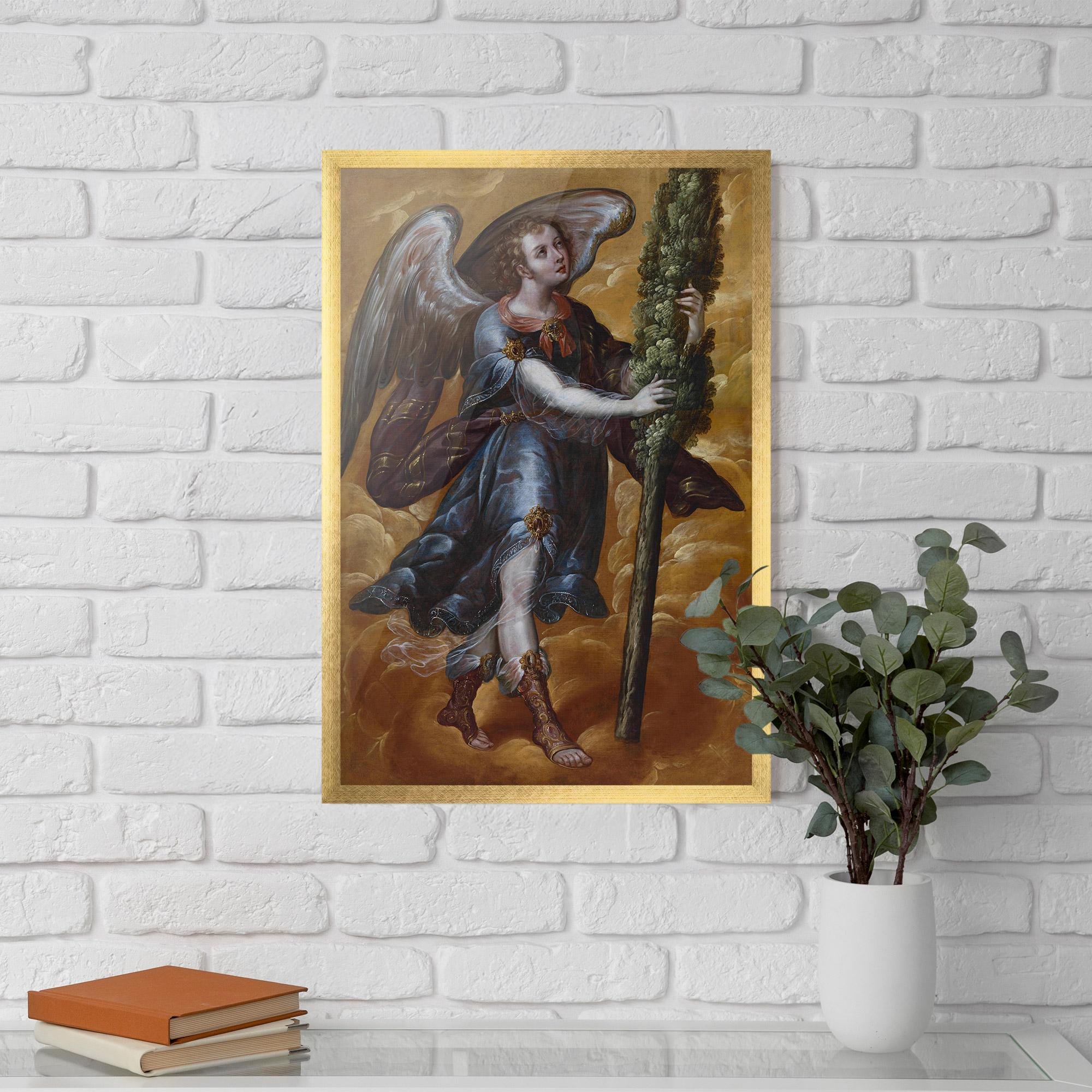 Poster Înrămat Angel Holding A Tree mockup 5