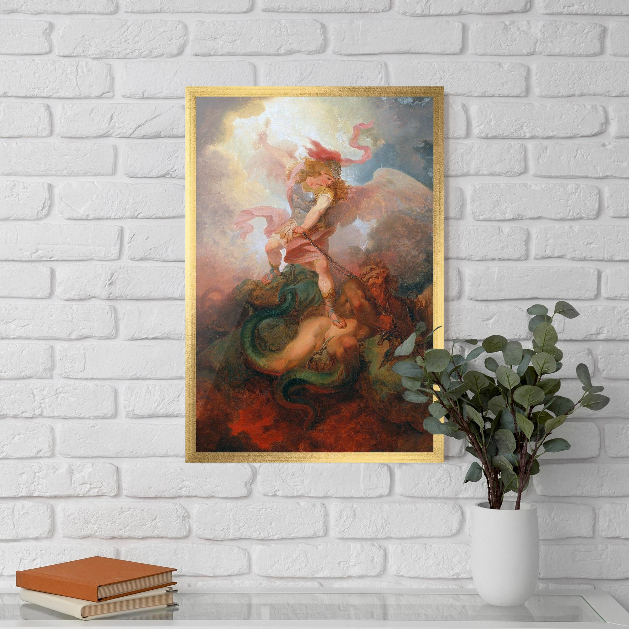 Poster Înrămat Angel Killing Monster mockup 5