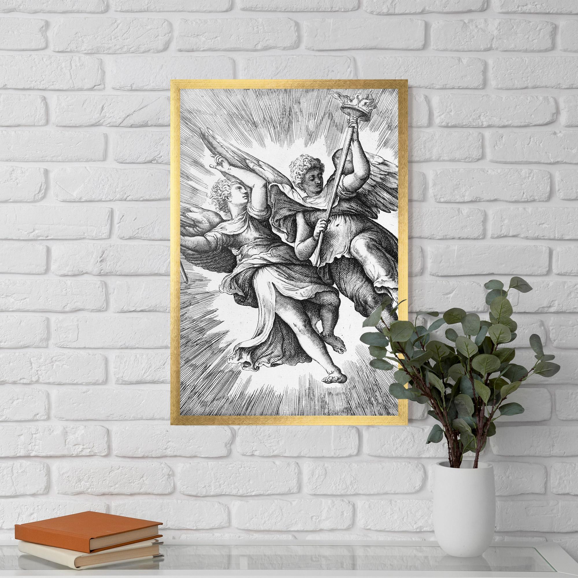 Poster Înrămat Hand Drawn Angels mockup 5