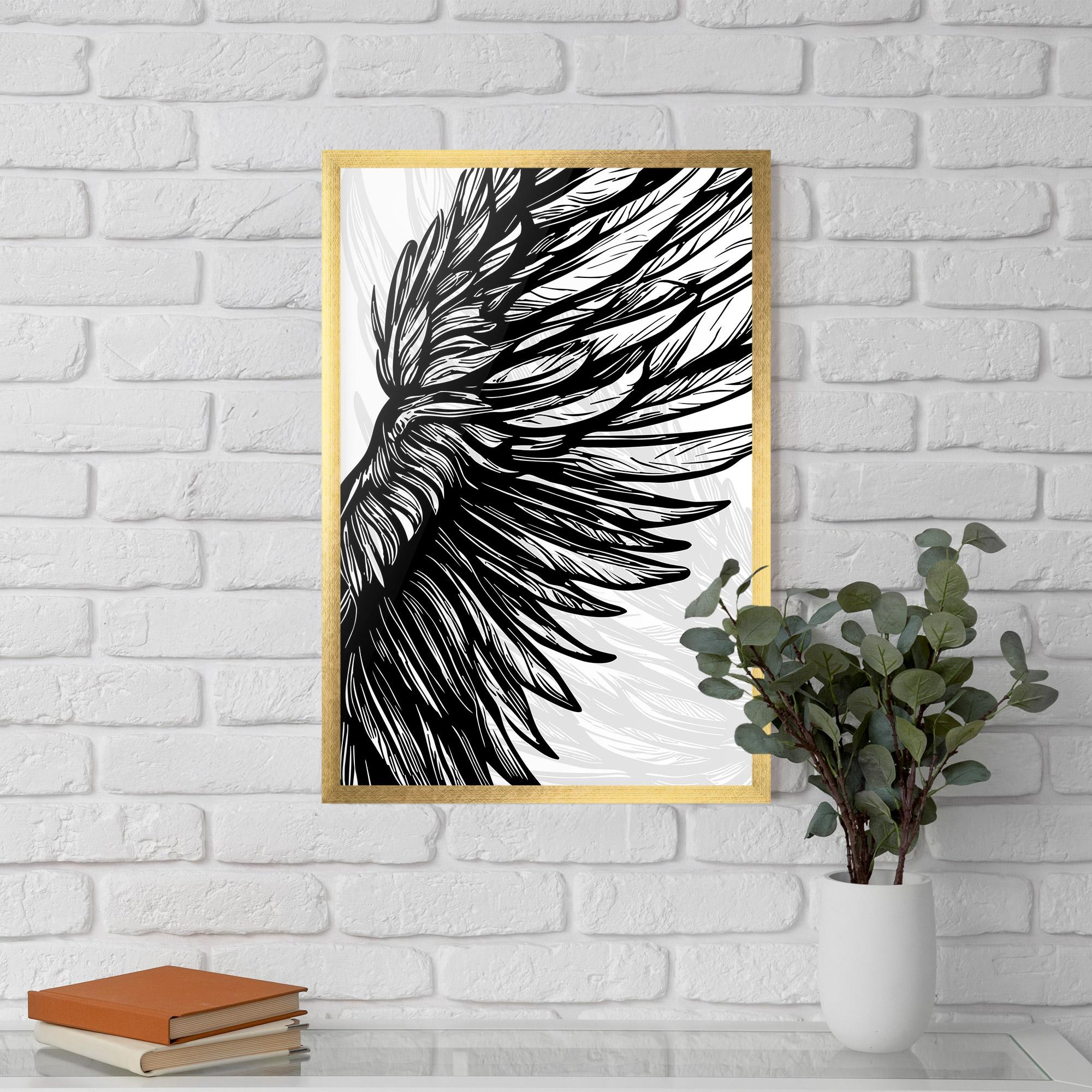 Poster Înrămat Wing Line mockup 5