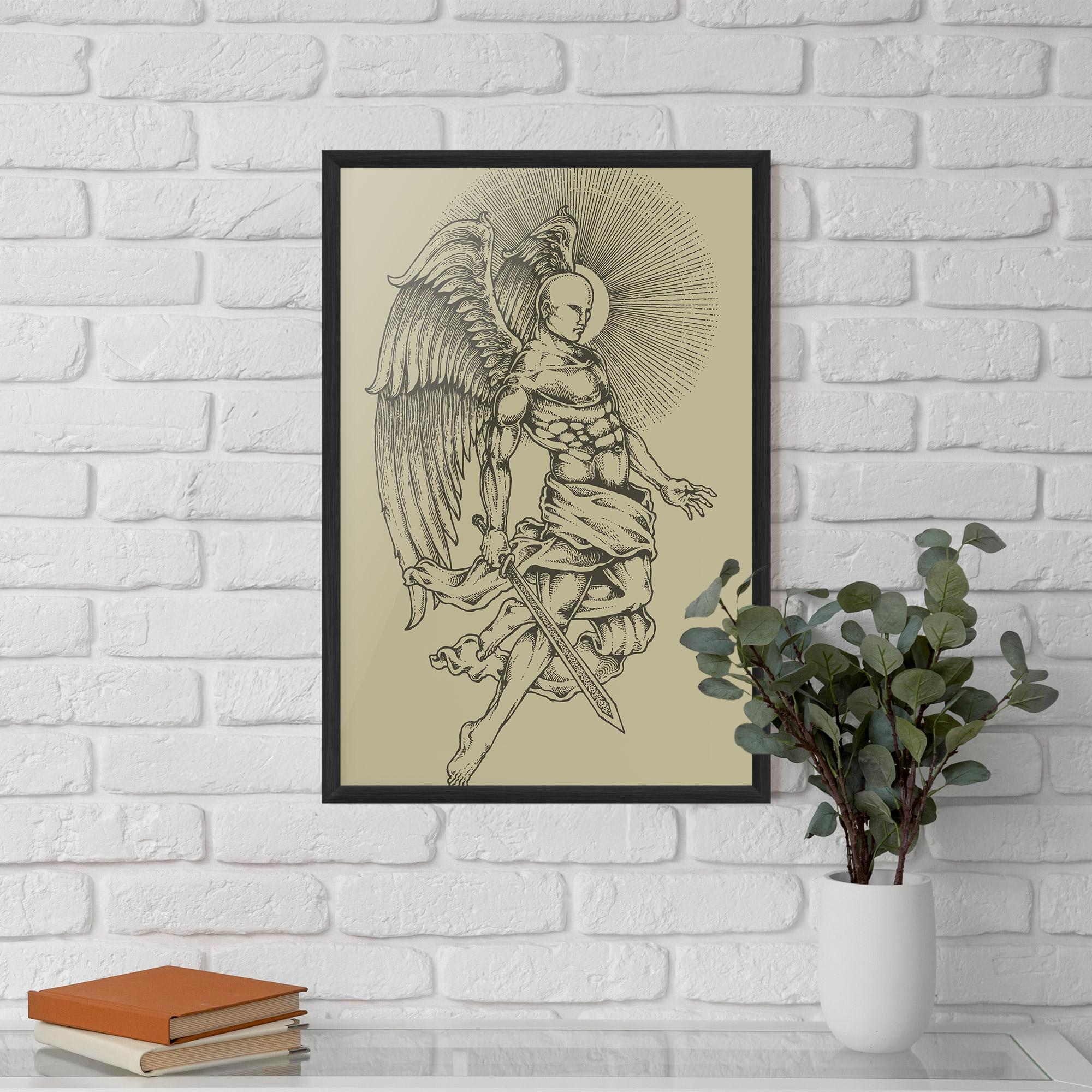 Poster Înrămat Angel Fighter mockup 5