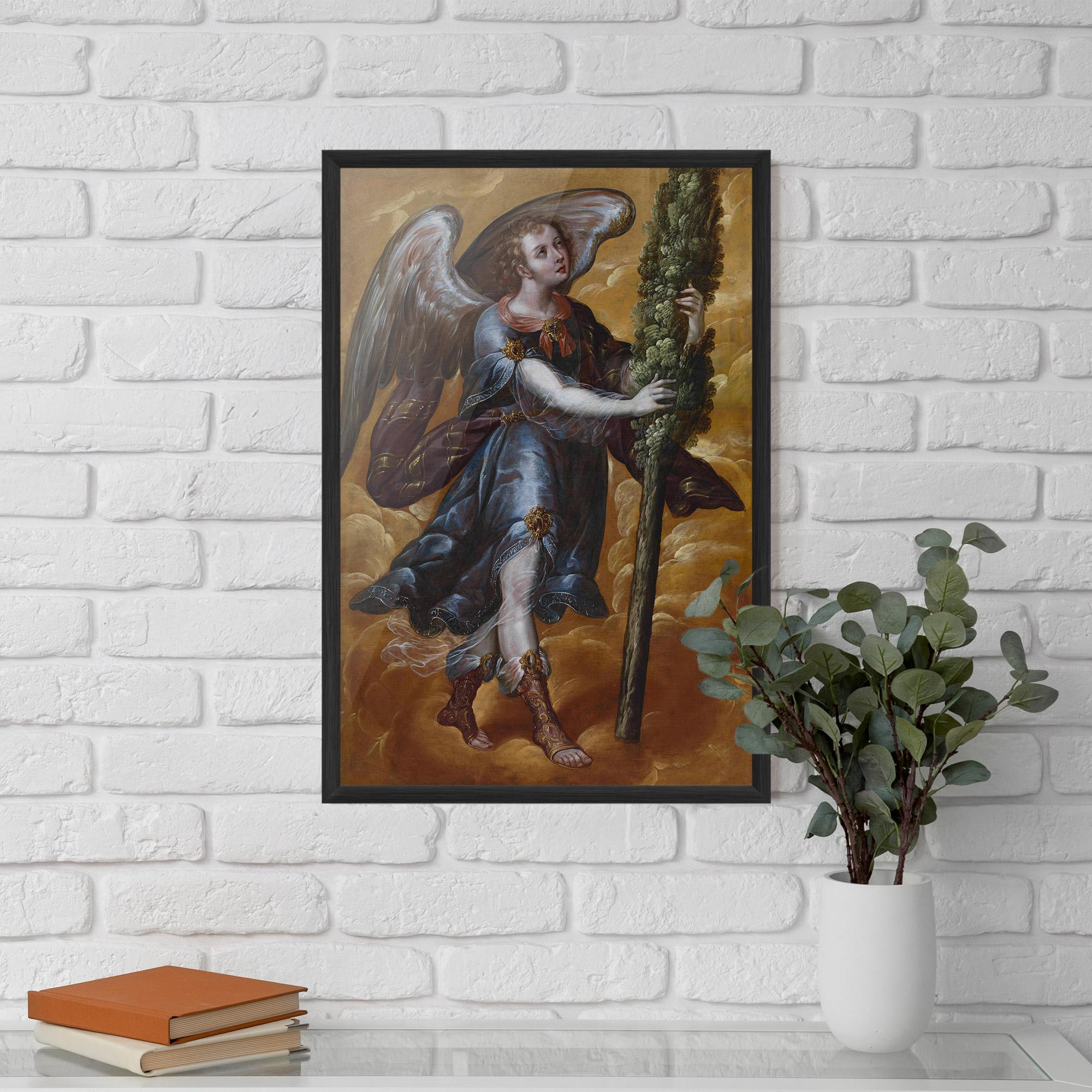Poster Înrămat Angel Holding A Tree mockup 5