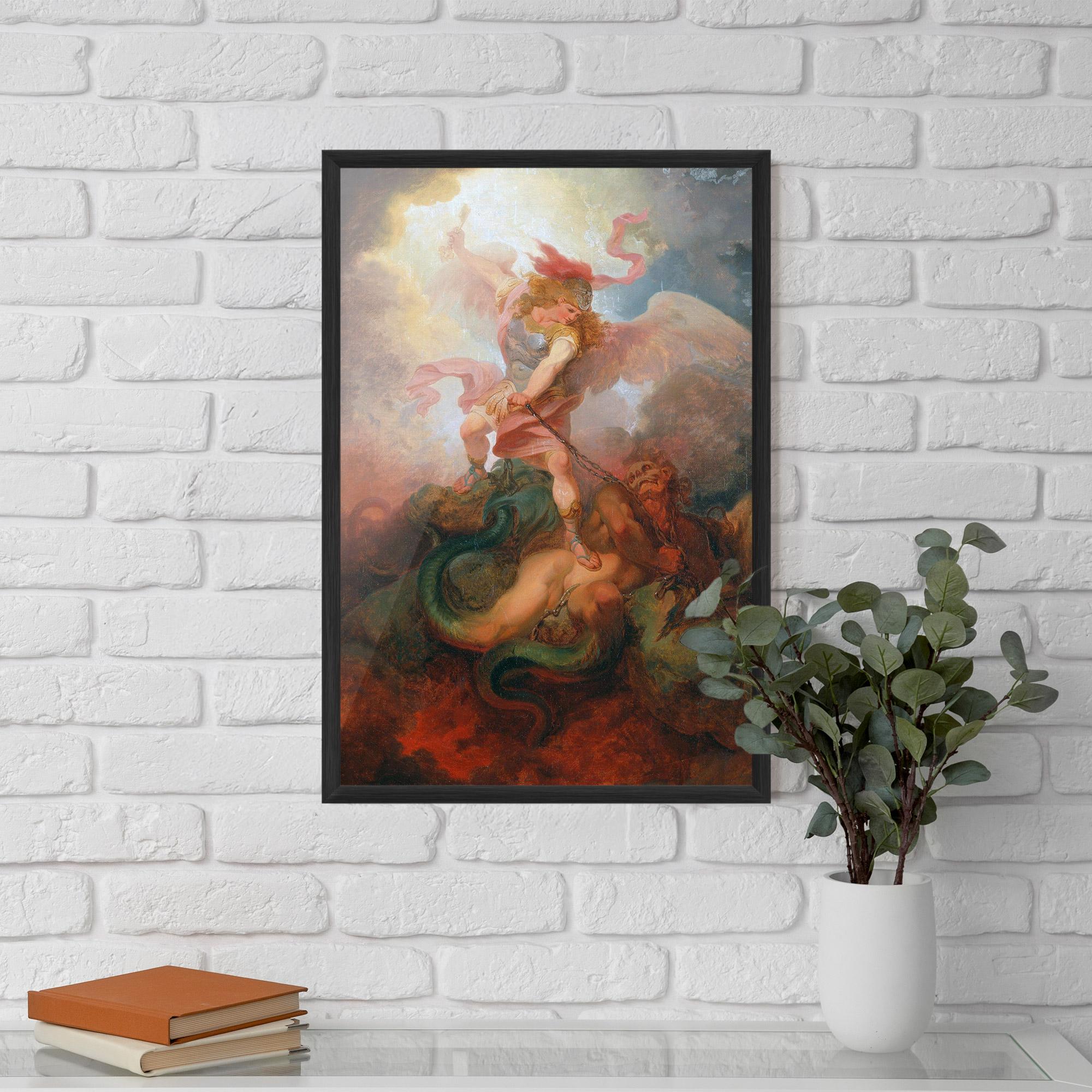 Poster Înrămat Angel Killing Monster mockup 5