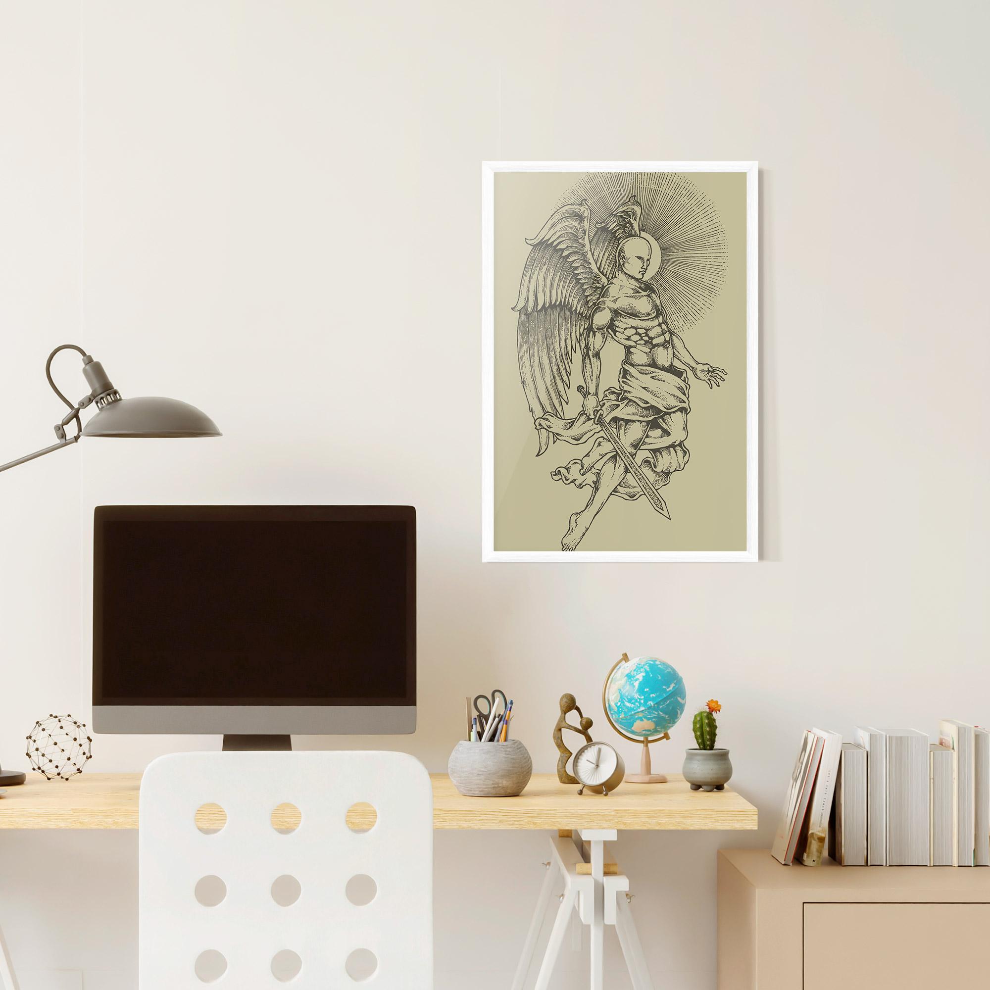 Poster Înrămat Angel Fighter mockup 6