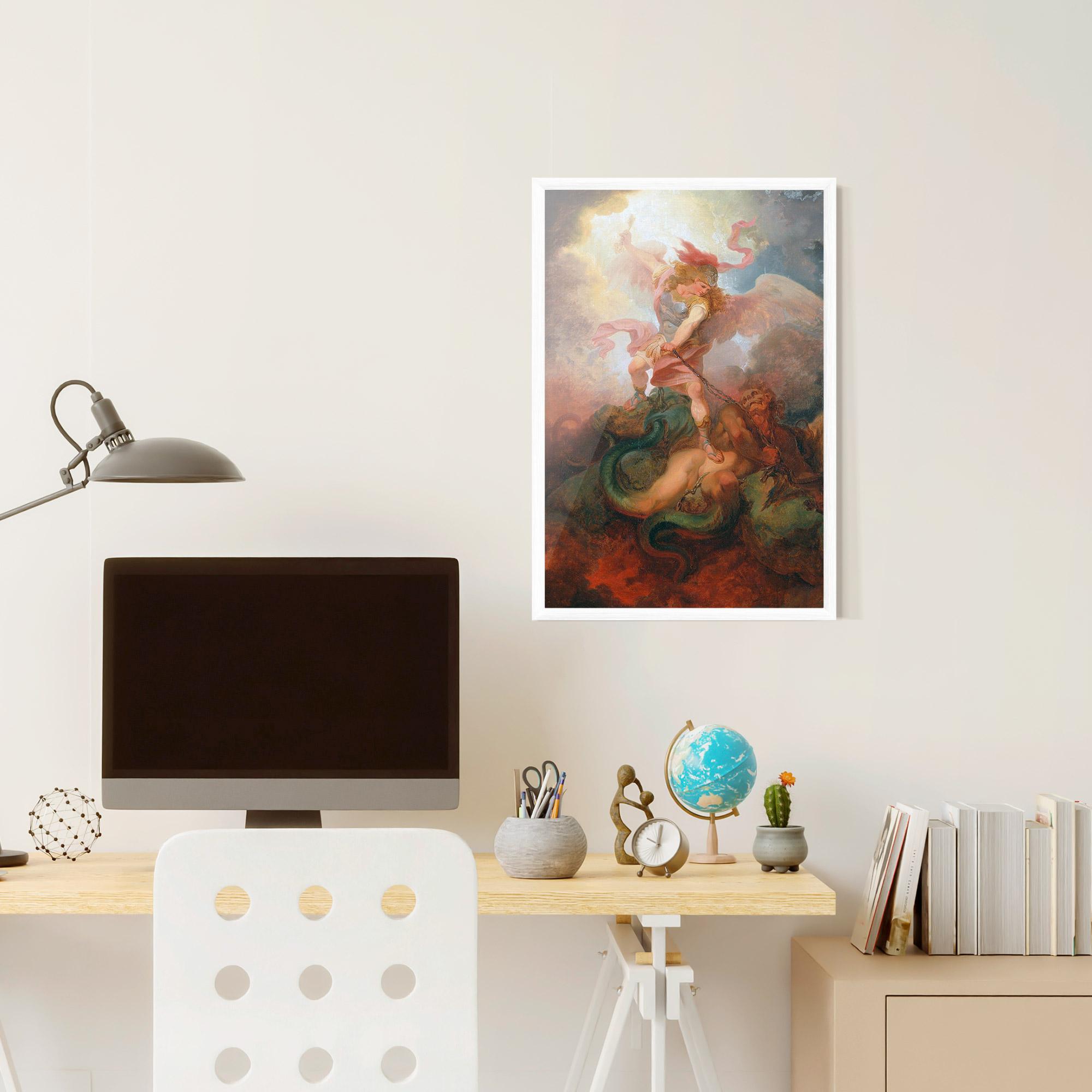 Poster Înrămat Angel Killing Monster mockup 6