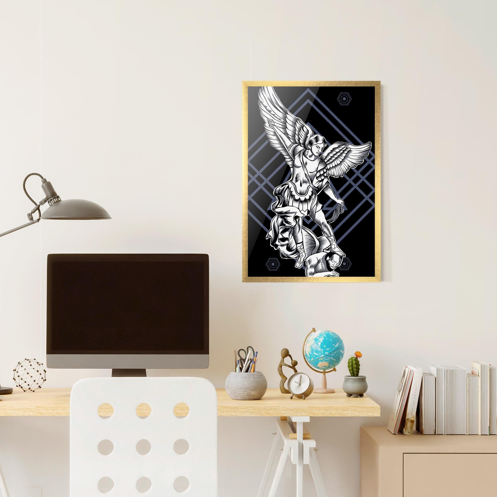 Poster Înrămat Angel Fights mockup 6