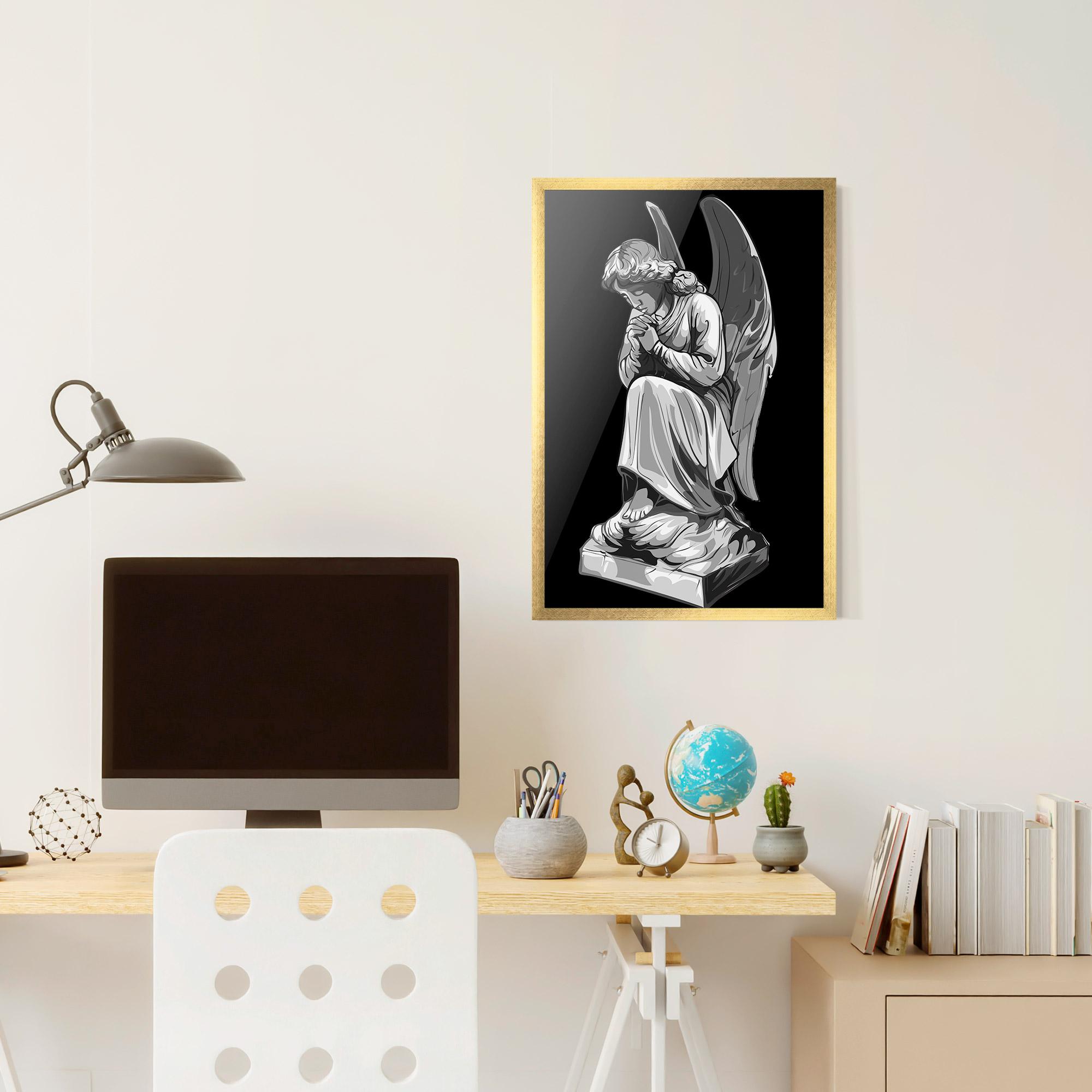 Poster Înrămat Angel Pray mockup 6