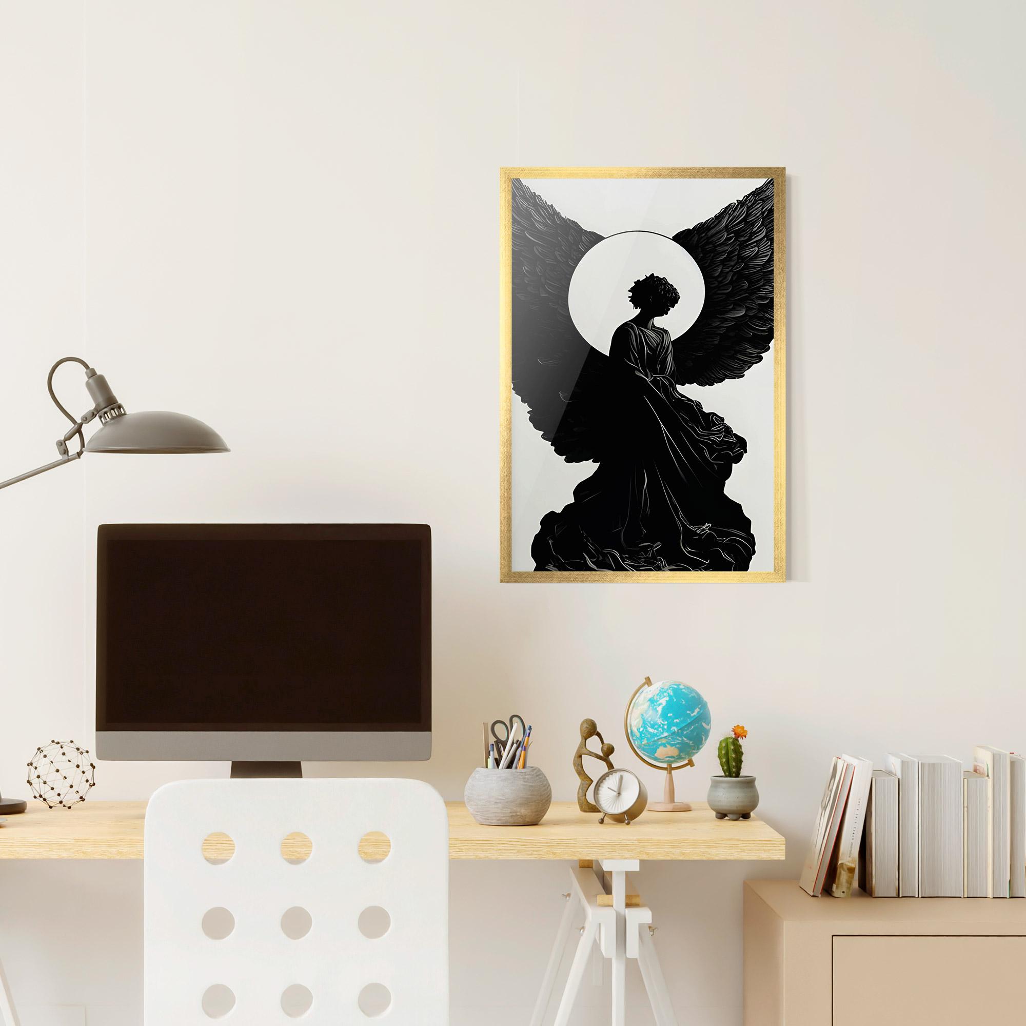 Poster Înrămat Angel Shilouette mockup 6