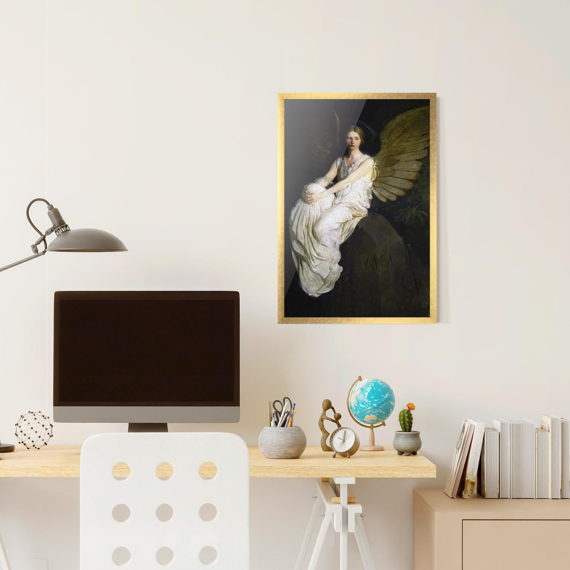 Poster Înrămat Angel Thinking mockup 6