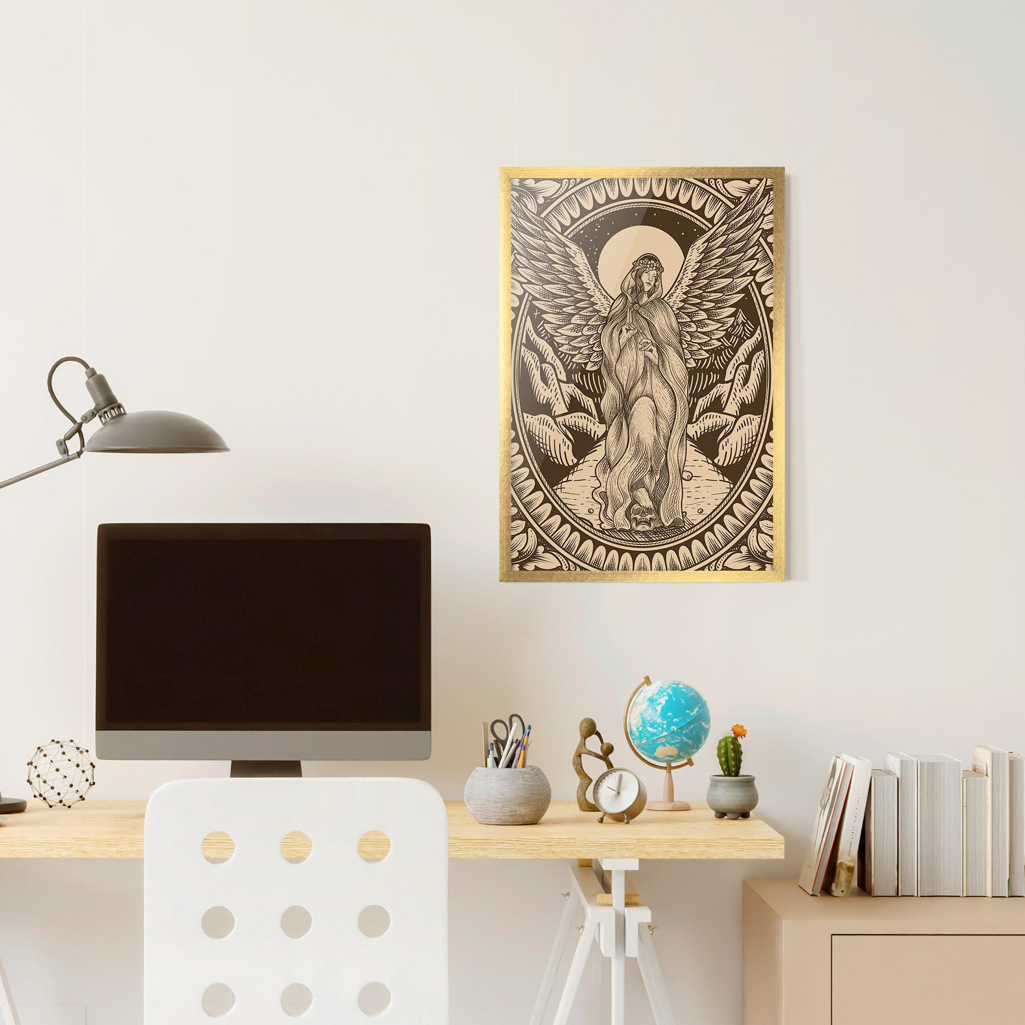 Poster Înrămat Cream Angel mockup 6