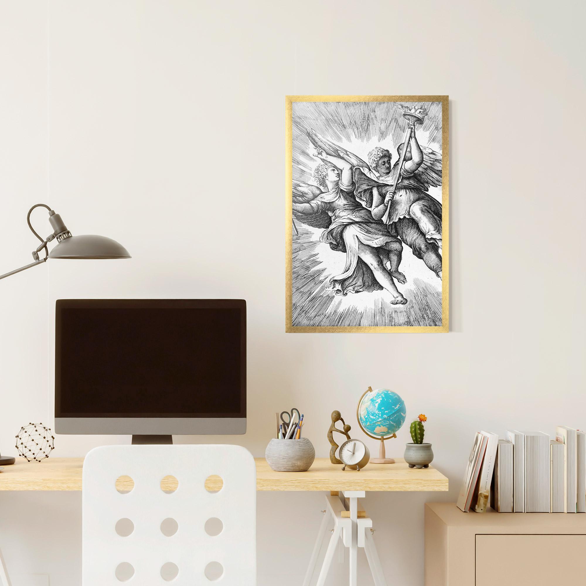 Poster Înrămat Hand Drawn Angels mockup 6