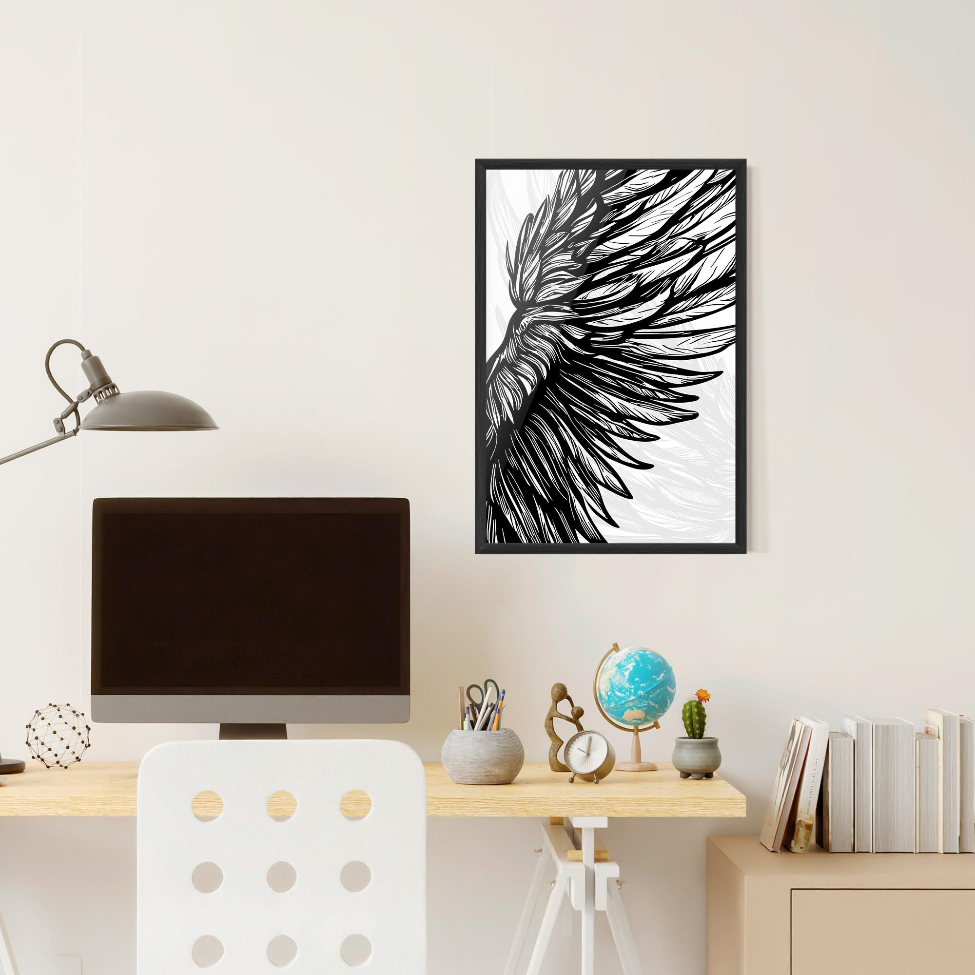 Poster Înrămat Wing Line mockup 6