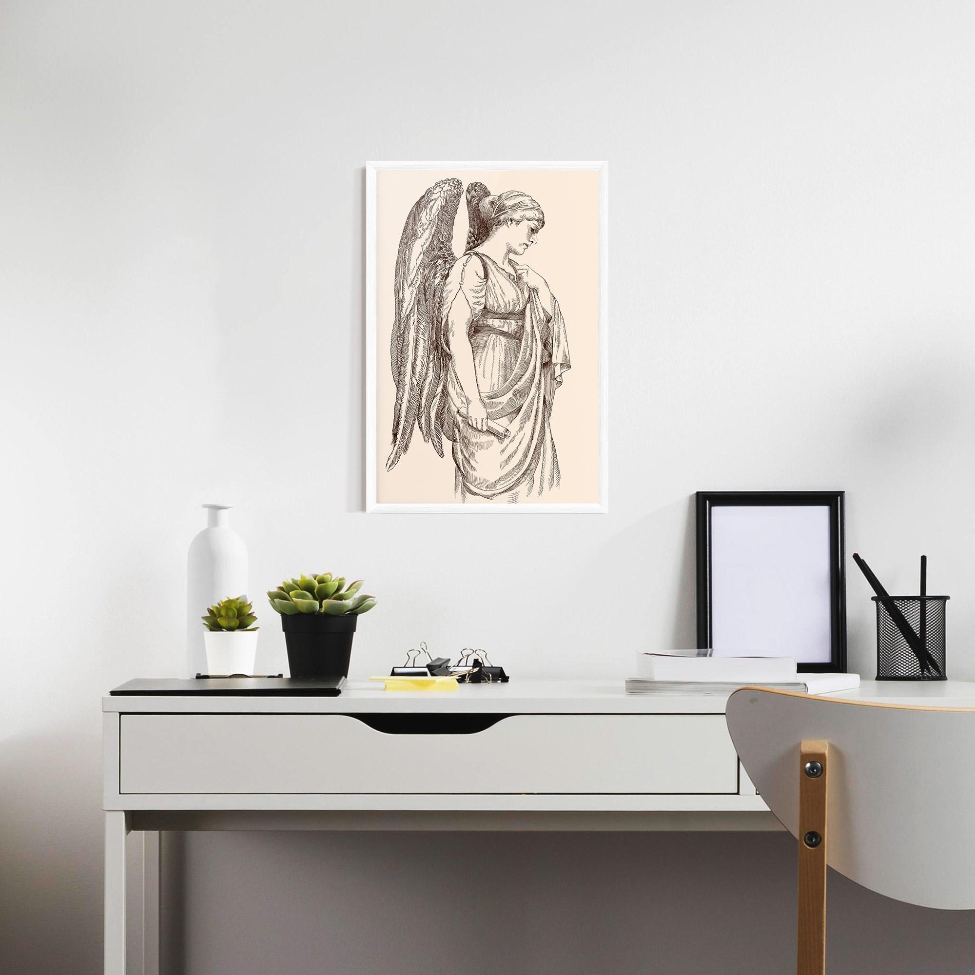 Poster Înrămat Angel Brown Line mockup 7