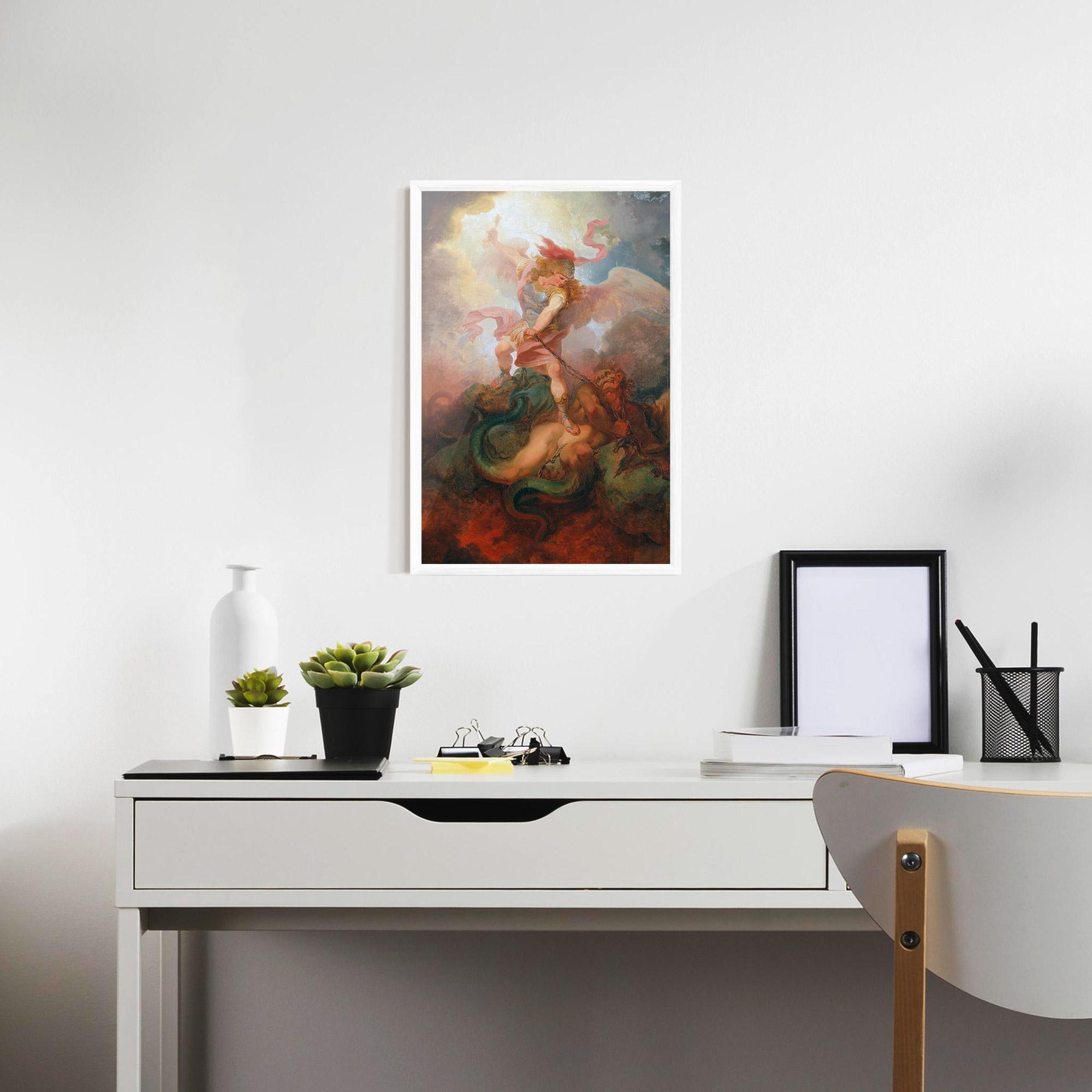 Poster Înrămat Angel Killing Monster mockup 7