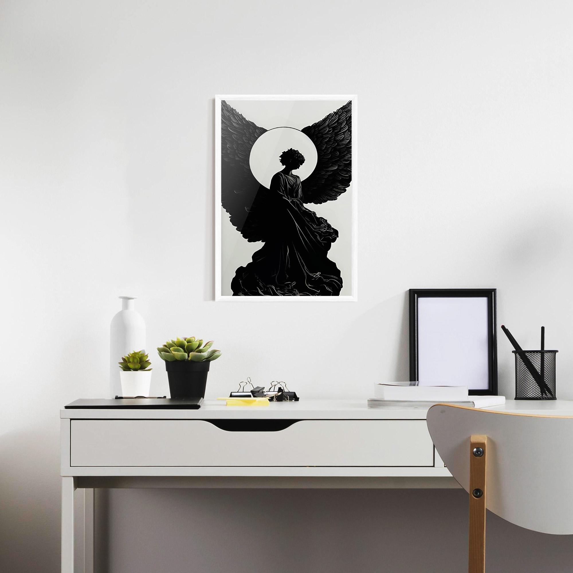 Poster Înrămat Angel Shilouette mockup 7