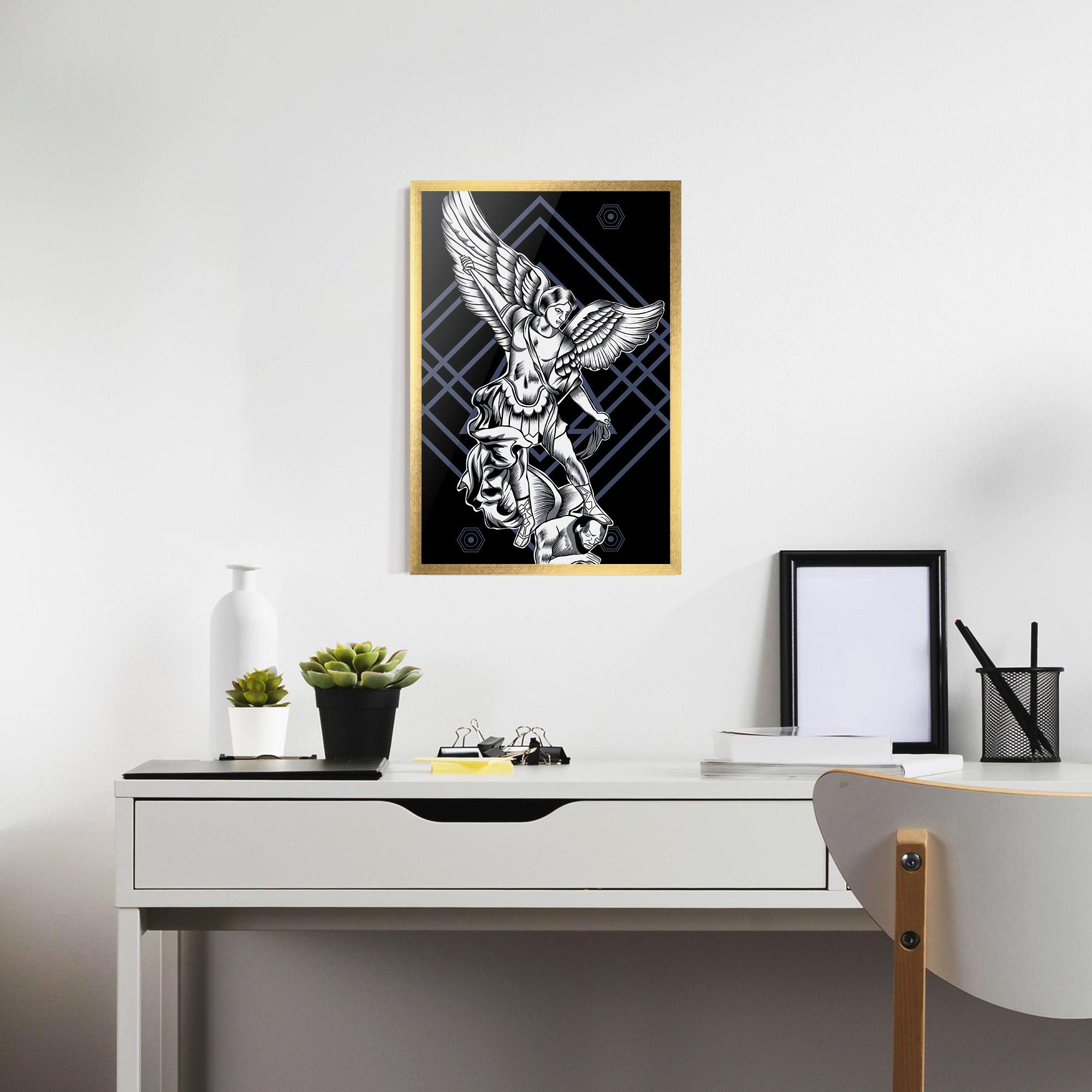 Poster Înrămat Angel Fights mockup 7