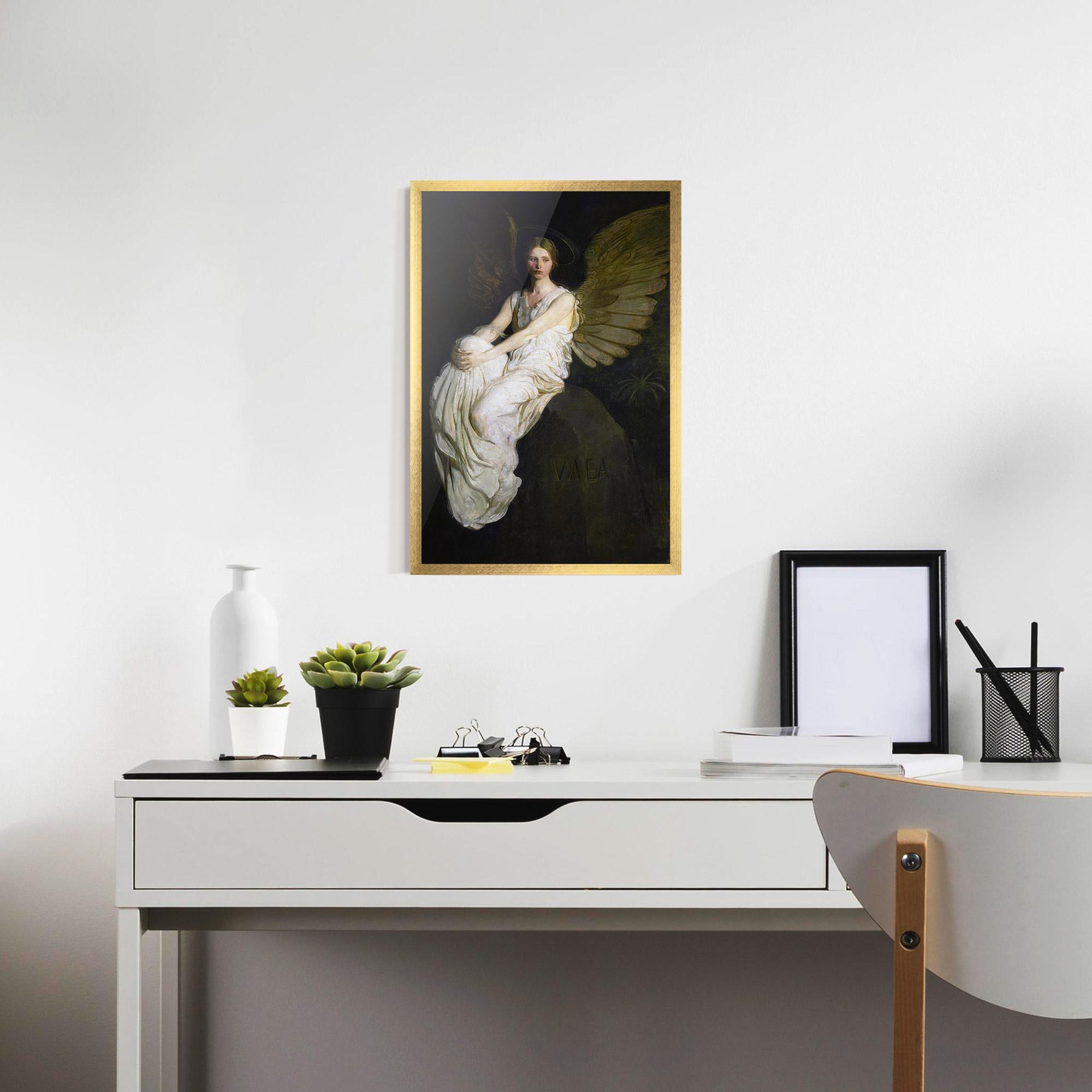 Poster Înrămat Angel Thinking mockup 7