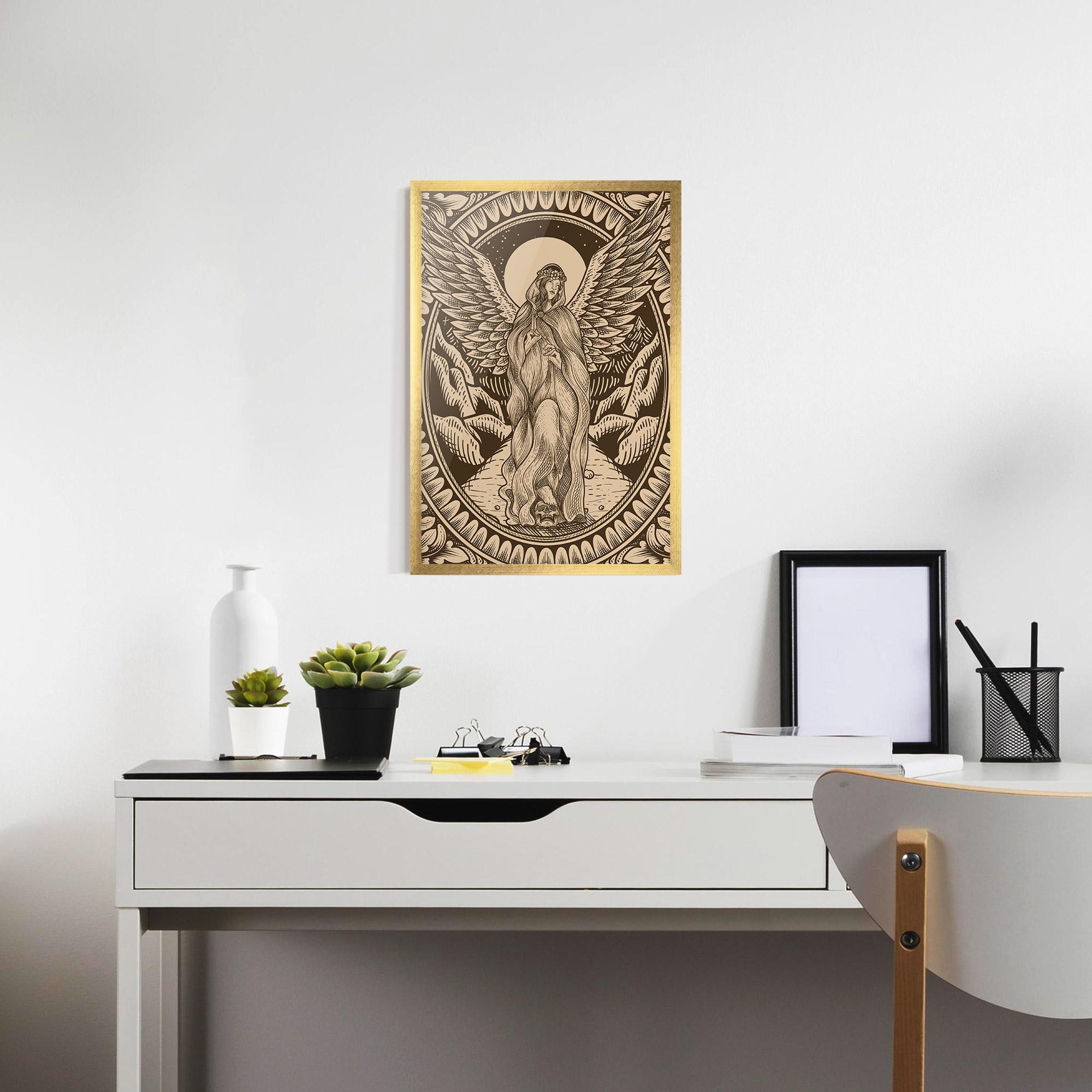 Poster Înrămat Cream Angel mockup 7