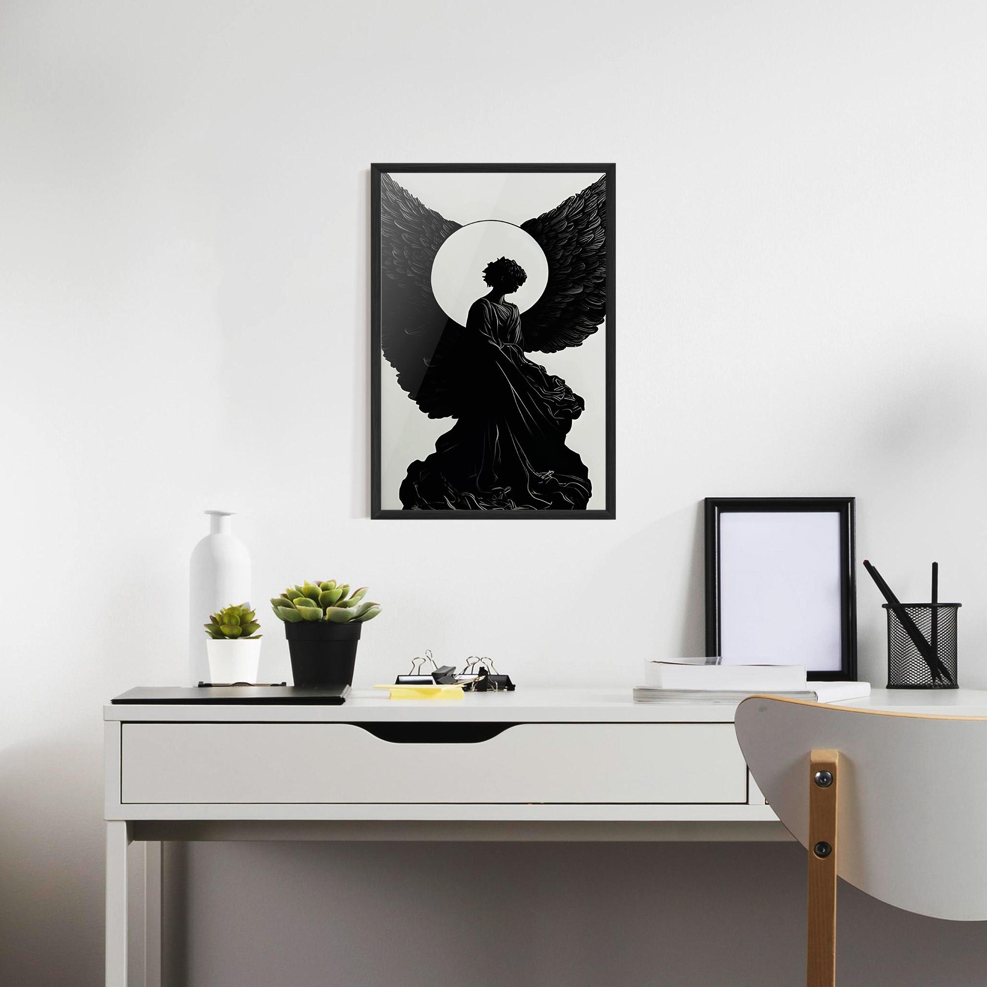 Poster Înrămat Angel Shilouette mockup 7