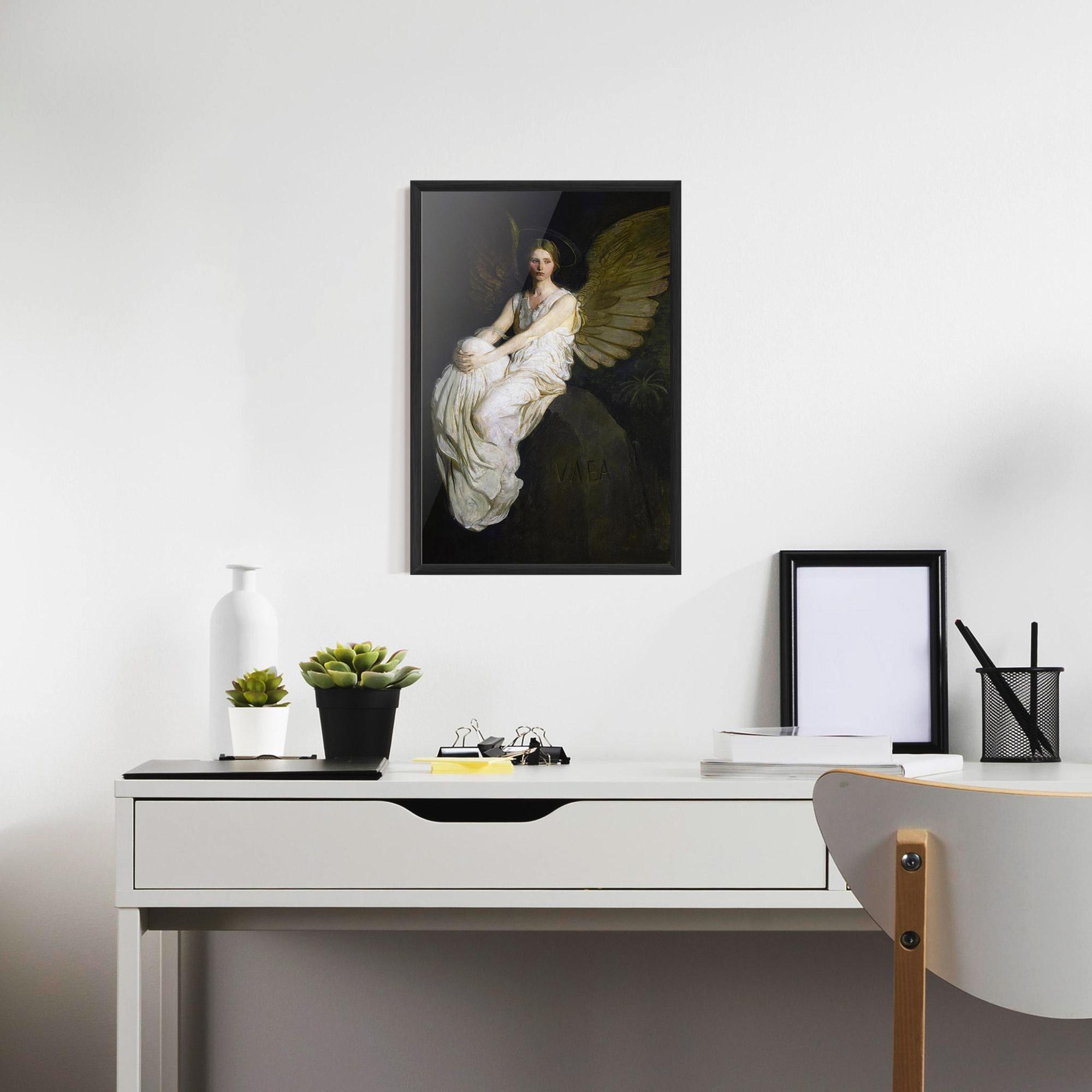 Poster Înrămat Angel Thinking mockup 7