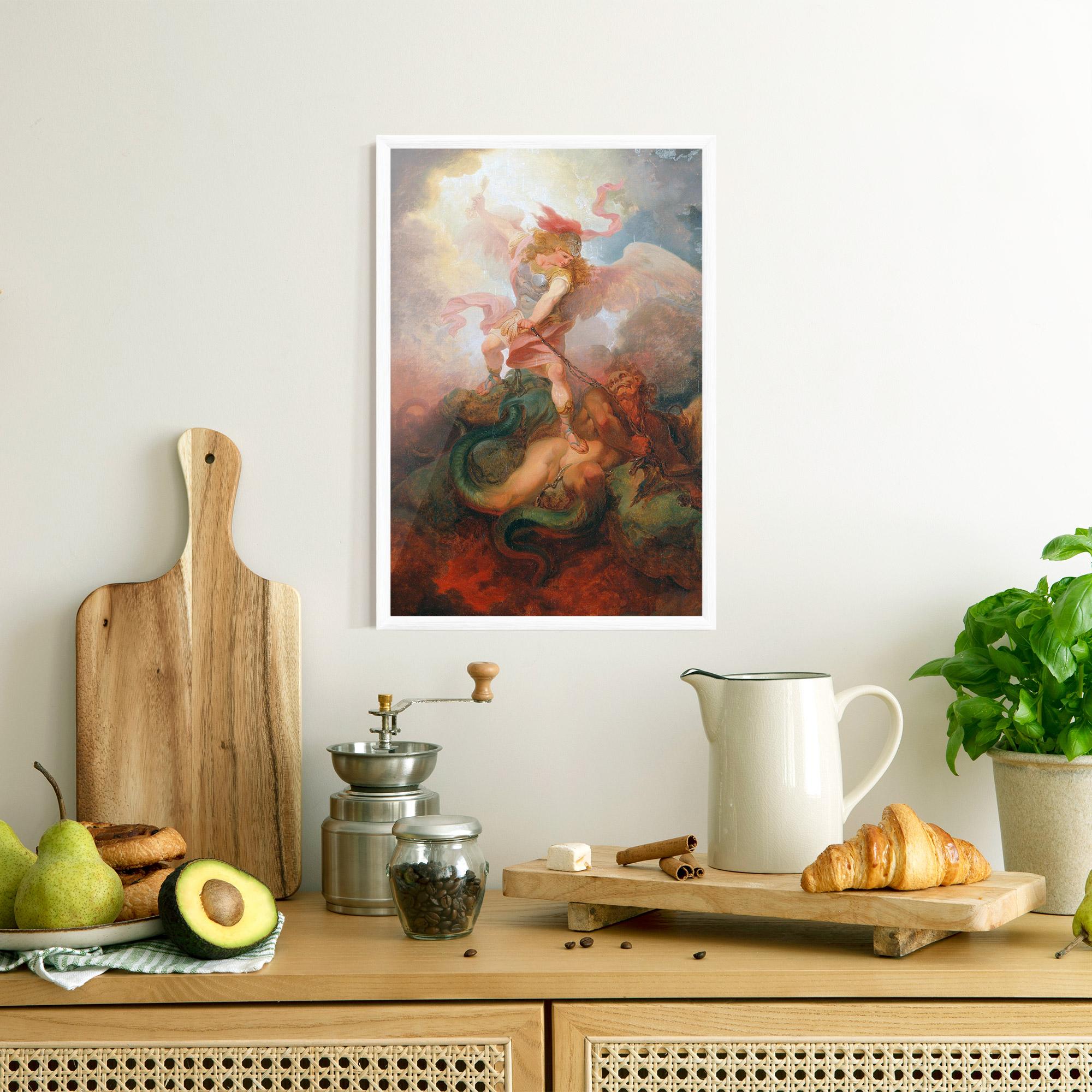 Poster Înrămat Angel Killing Monster mockup 8