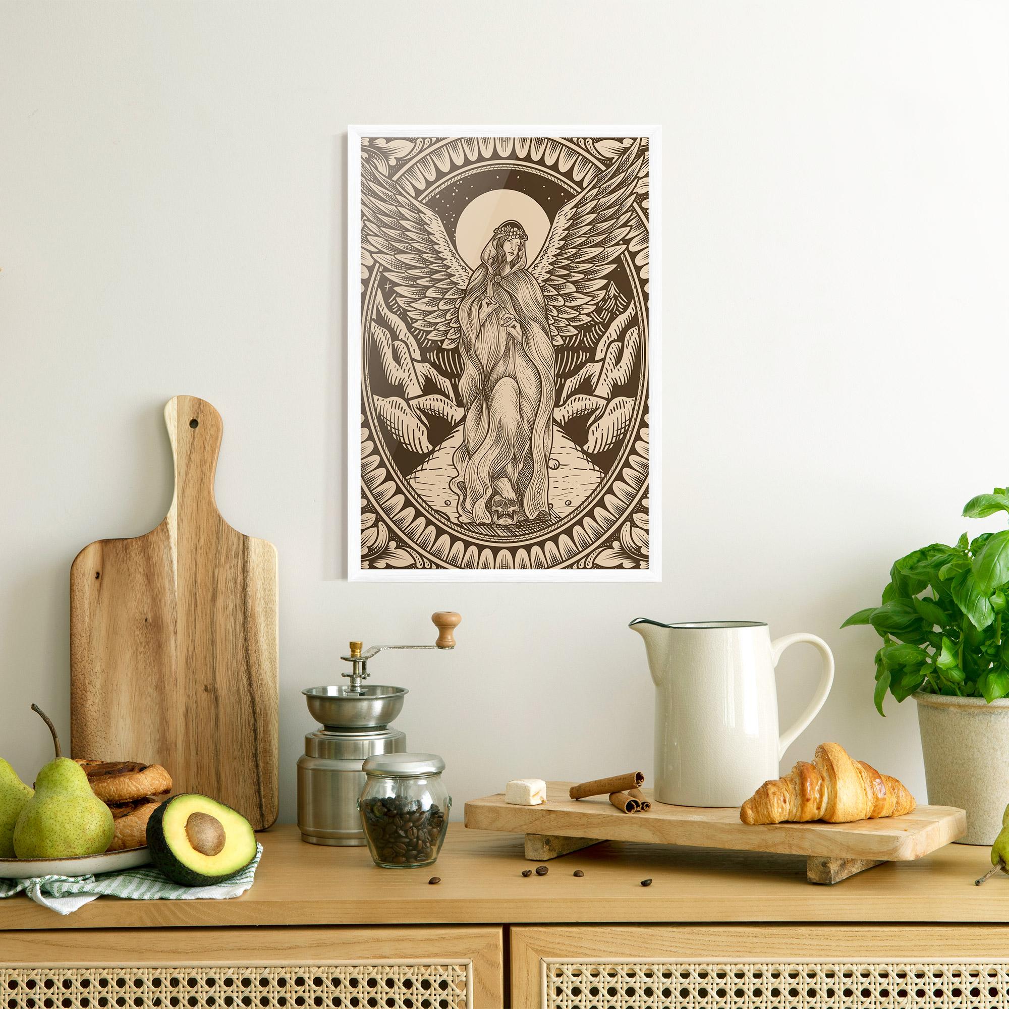 Poster Înrămat Cream Angel mockup 8