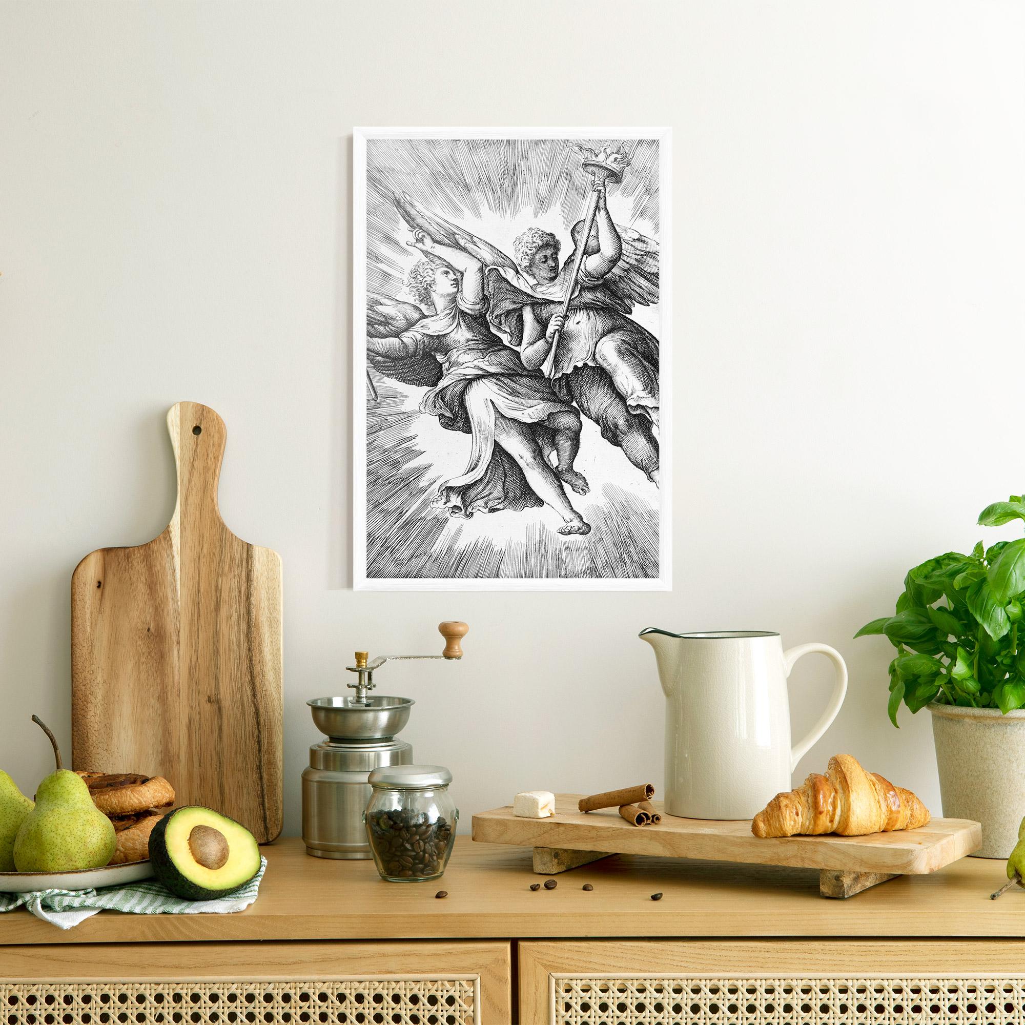 Poster Înrămat Hand Drawn Angels mockup 8