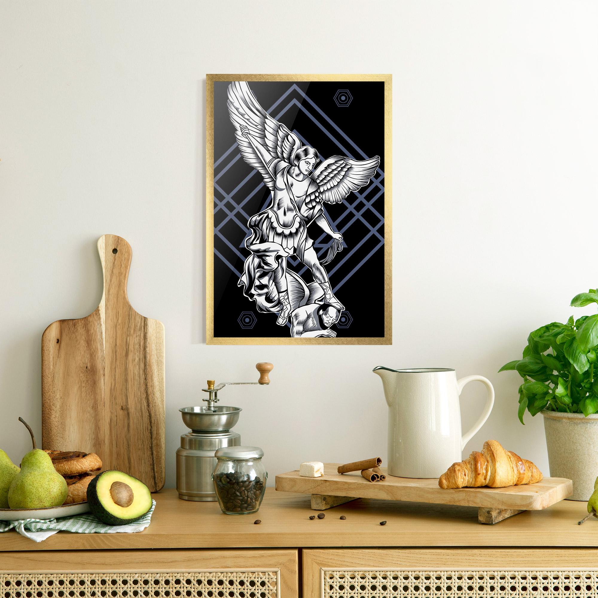 Poster Înrămat Angel Fights mockup 8