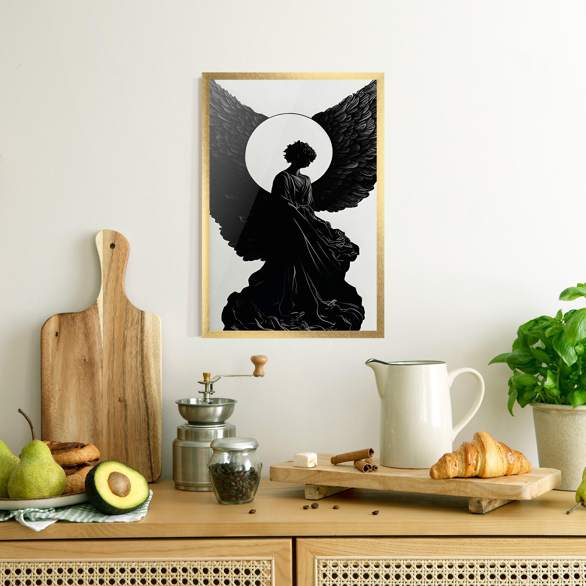 Poster Înrămat Angel Shilouette mockup 8
