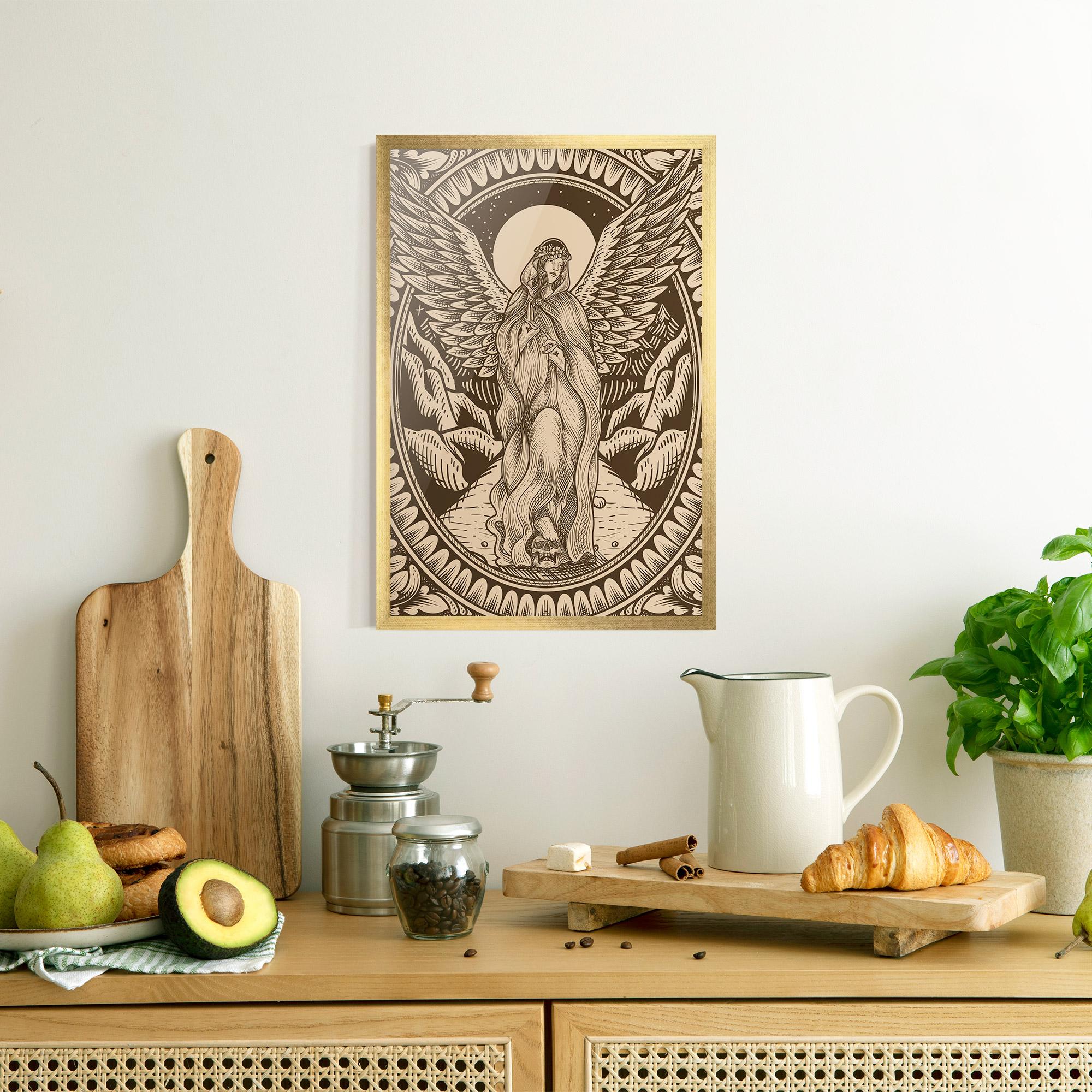 Poster Înrămat Cream Angel mockup 8
