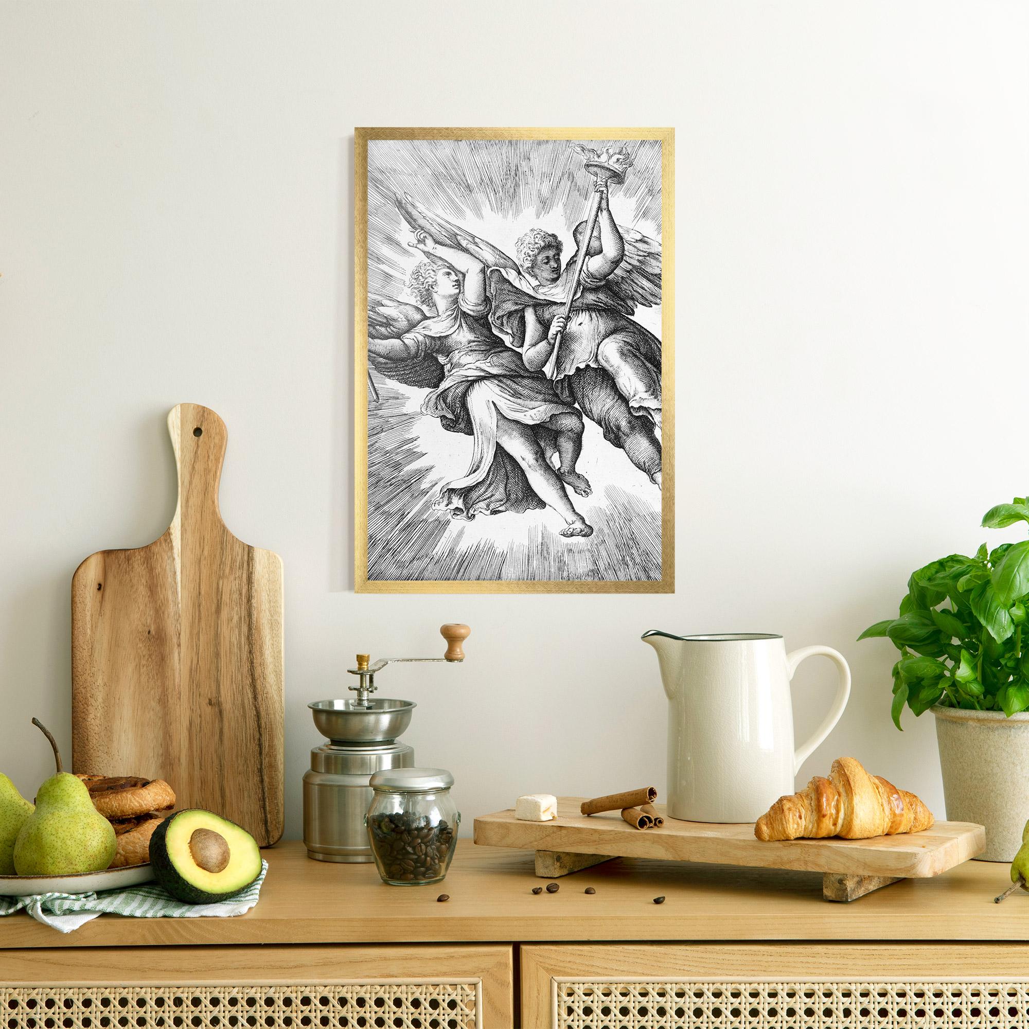 Poster Înrămat Hand Drawn Angels mockup 8