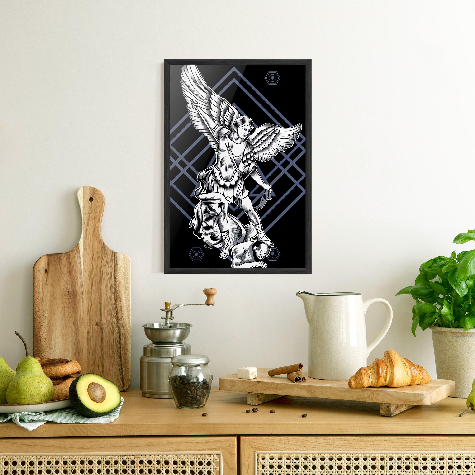 Poster Înrămat Angel Fights mockup 8