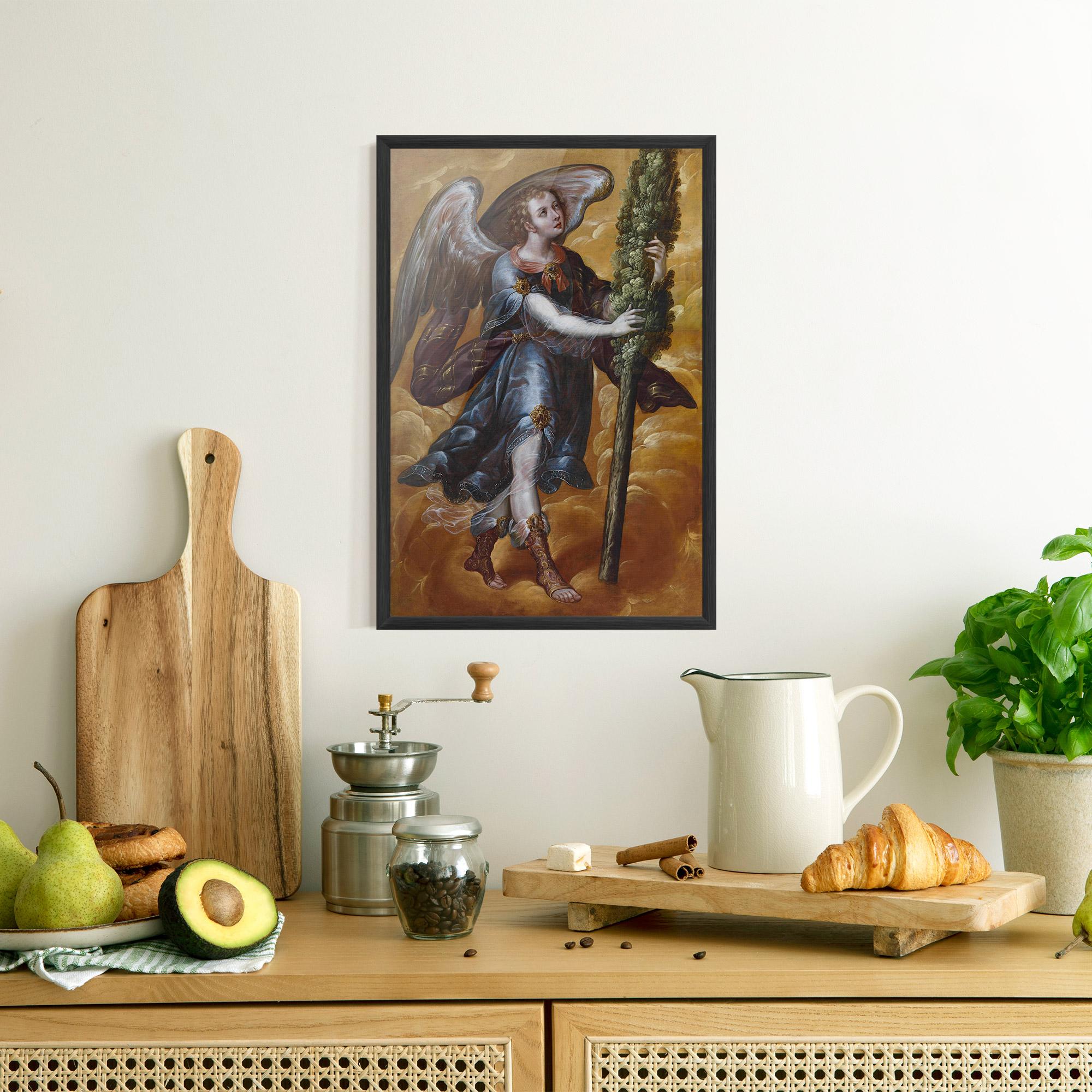 Poster Înrămat Angel Holding A Tree mockup 8