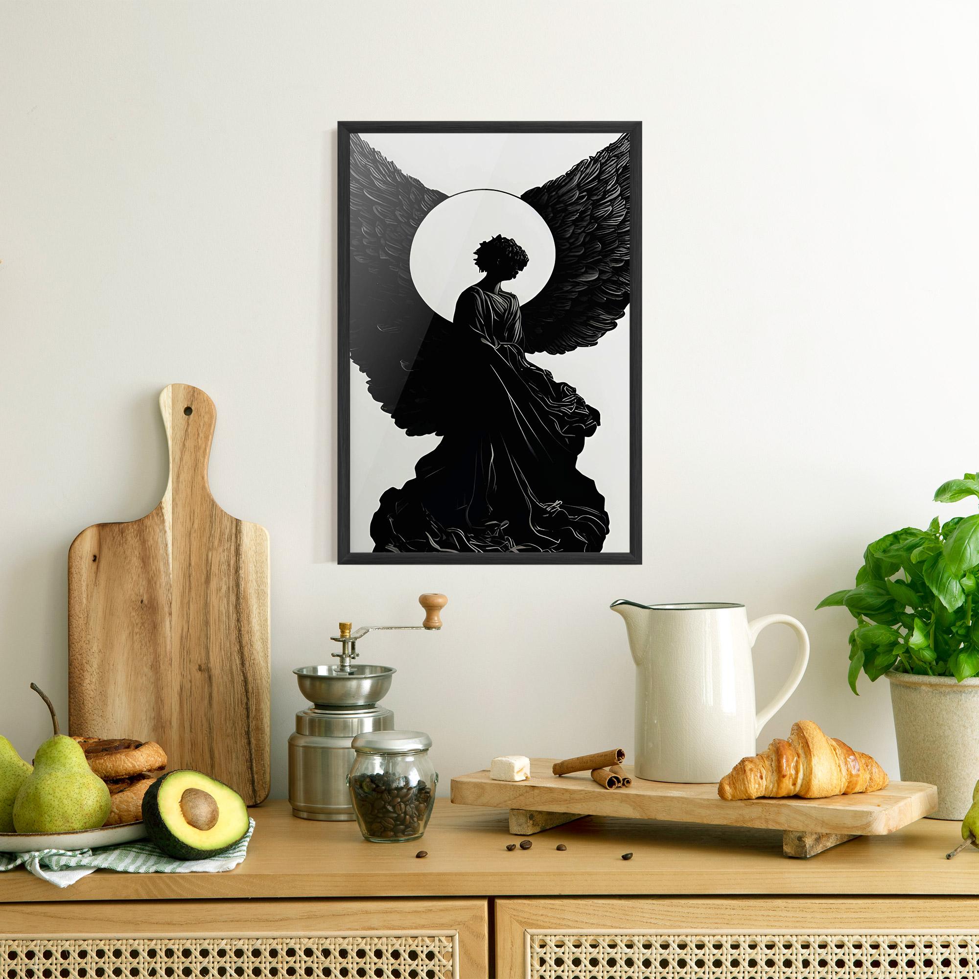 Poster Înrămat Angel Shilouette mockup 8