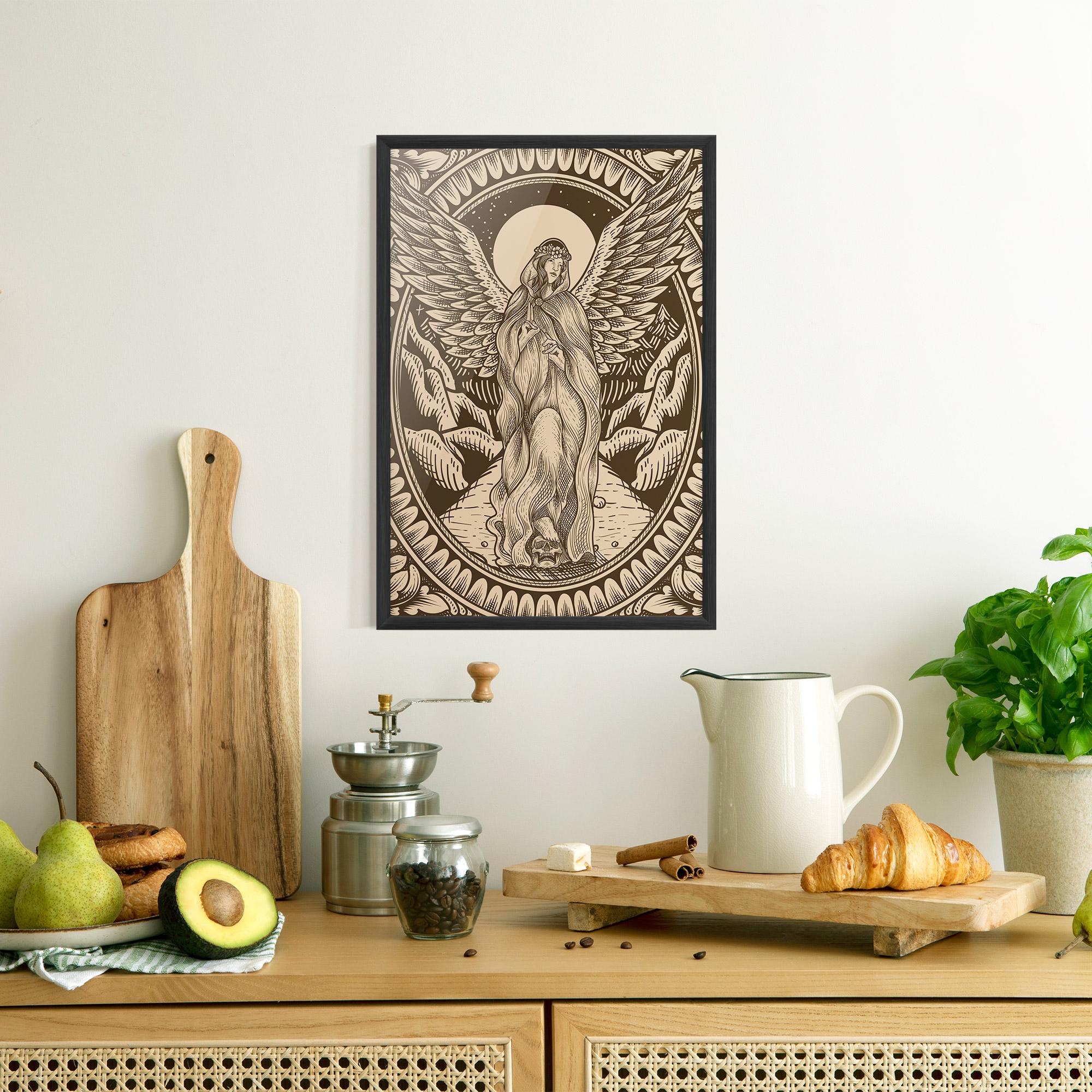 Poster Înrămat Cream Angel mockup 8