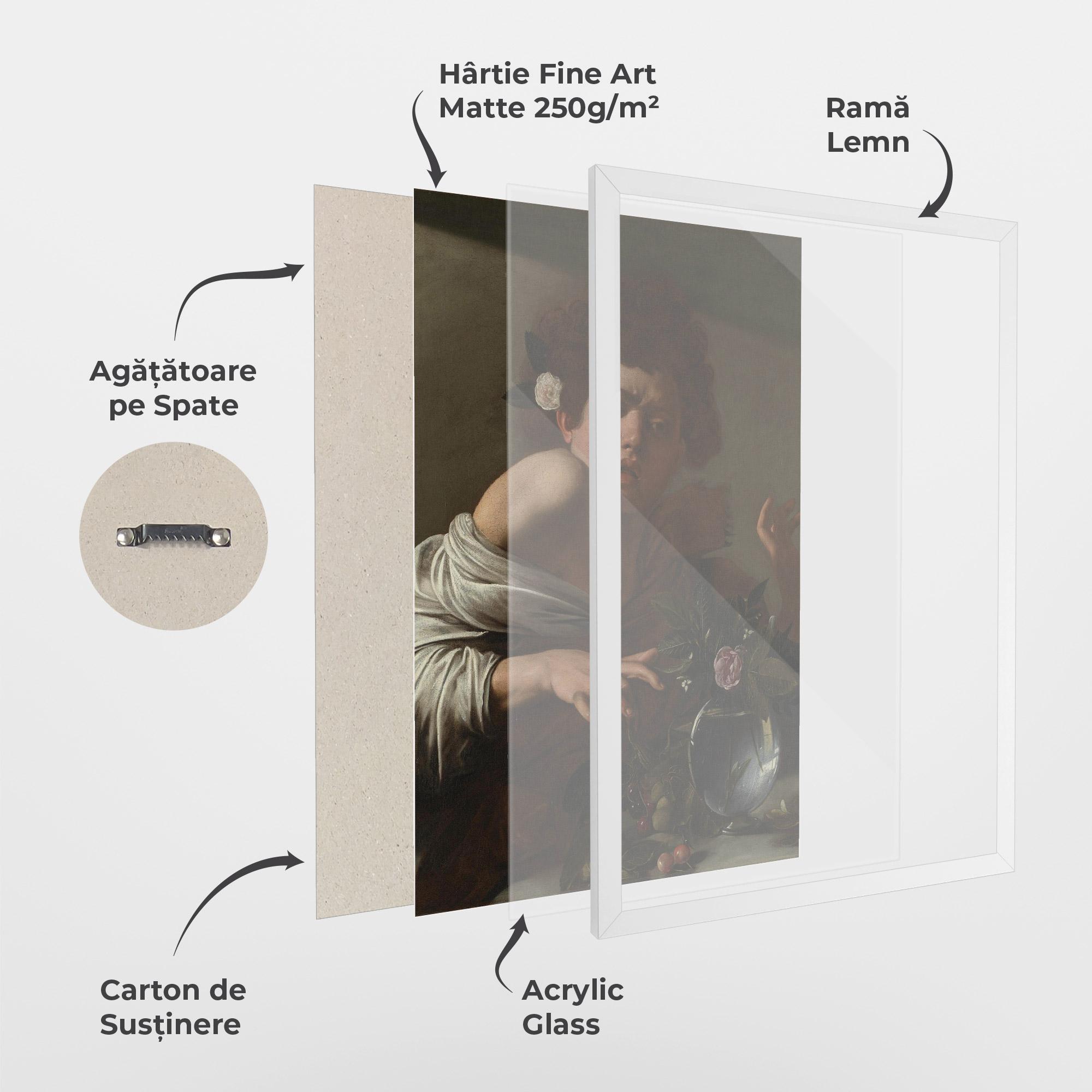 Poster Înrămat Boy Bitten By A Lizard mockup 1