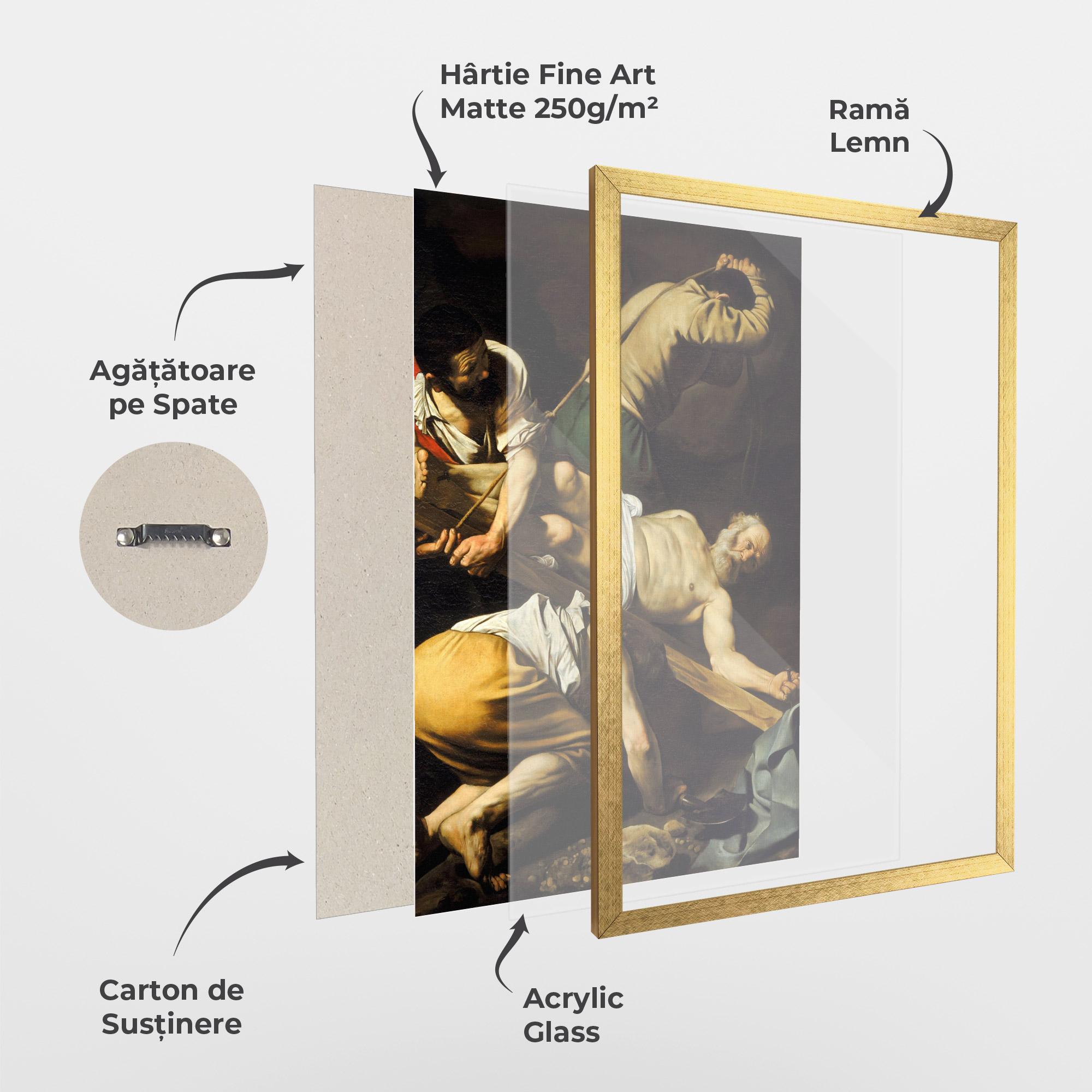 Poster Înrămat Crucifixion Of Saint Peter mockup 1