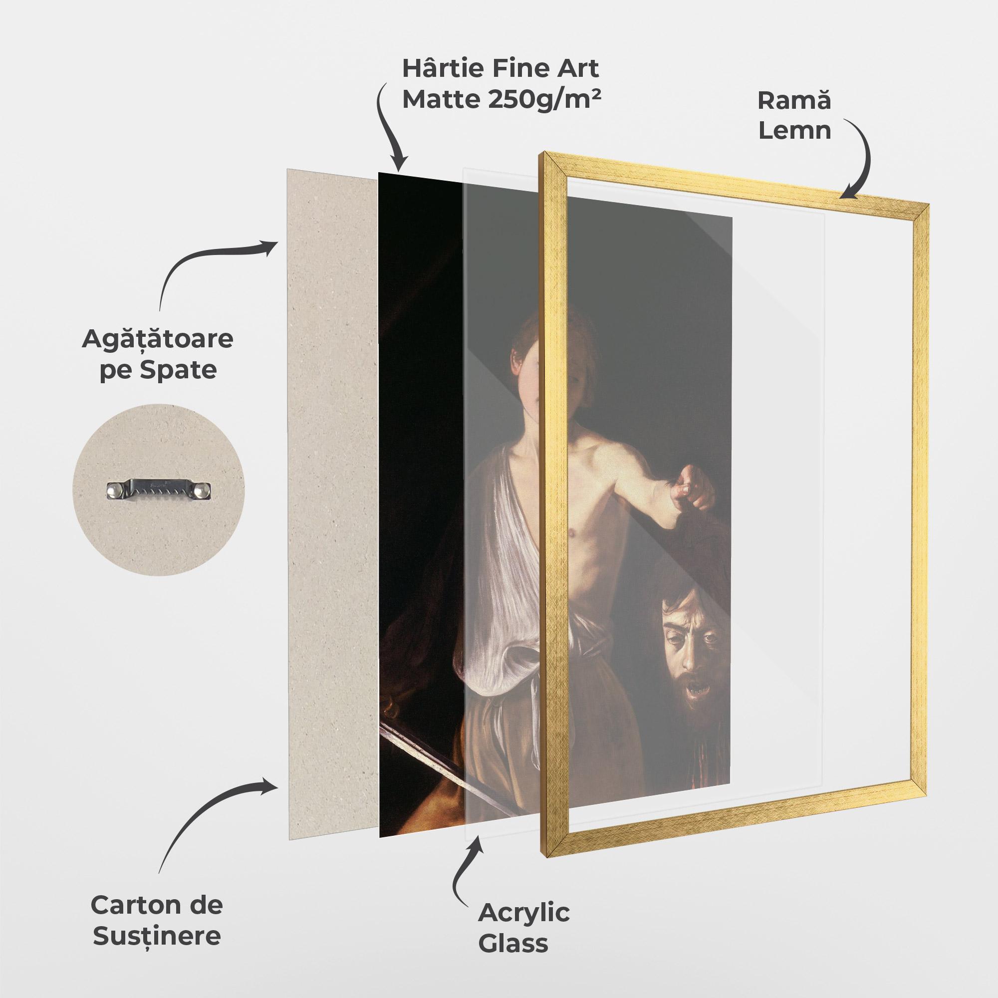 Poster Înrămat David With The Head Of Goliath mockup 1