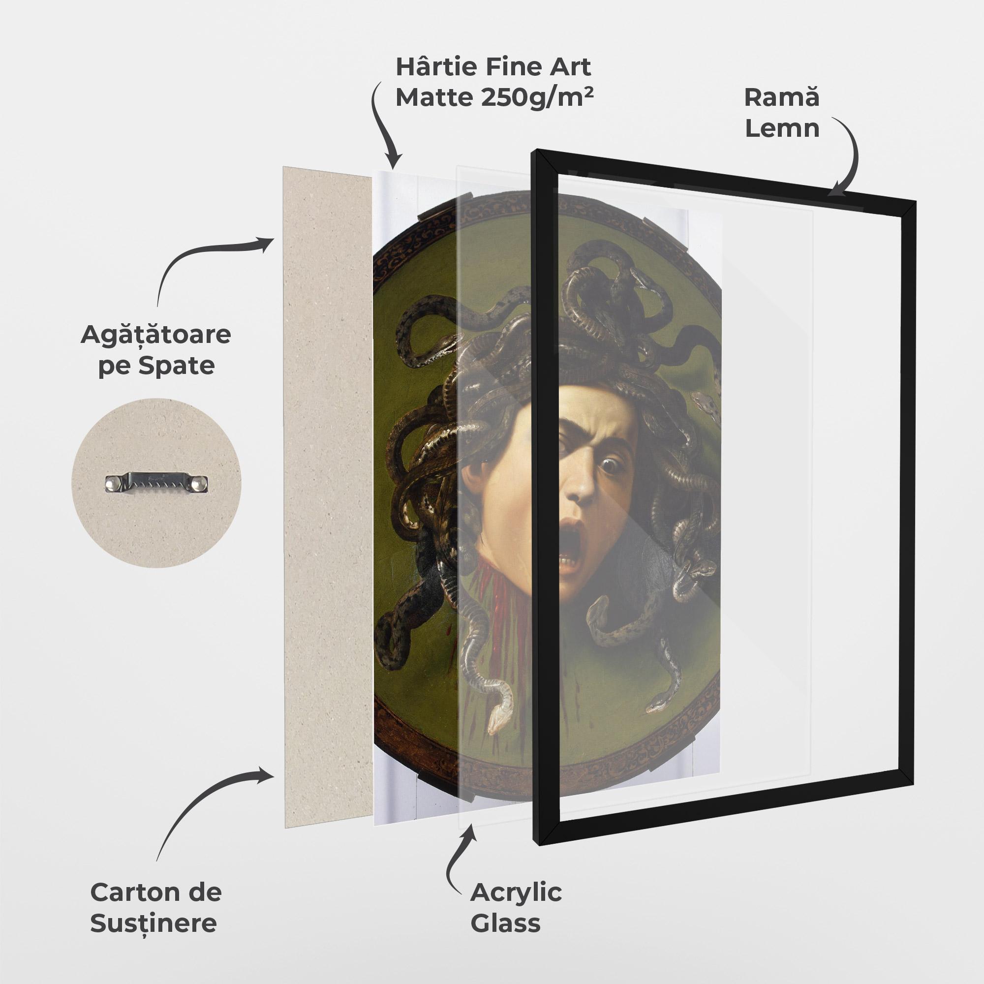 Poster Înrămat Caravaggio Medusa mockup 1