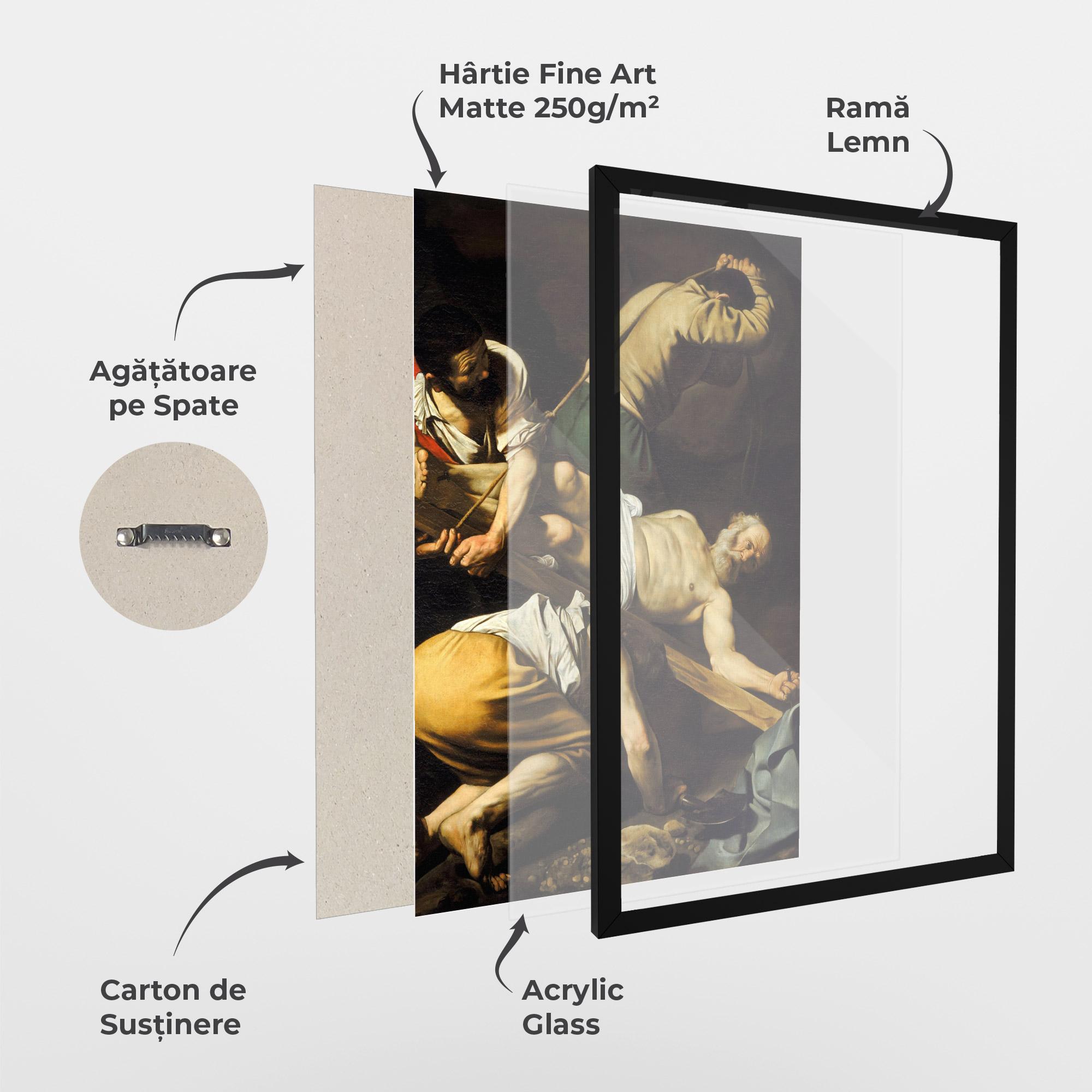 Poster Înrămat Crucifixion Of Saint Peter mockup 1