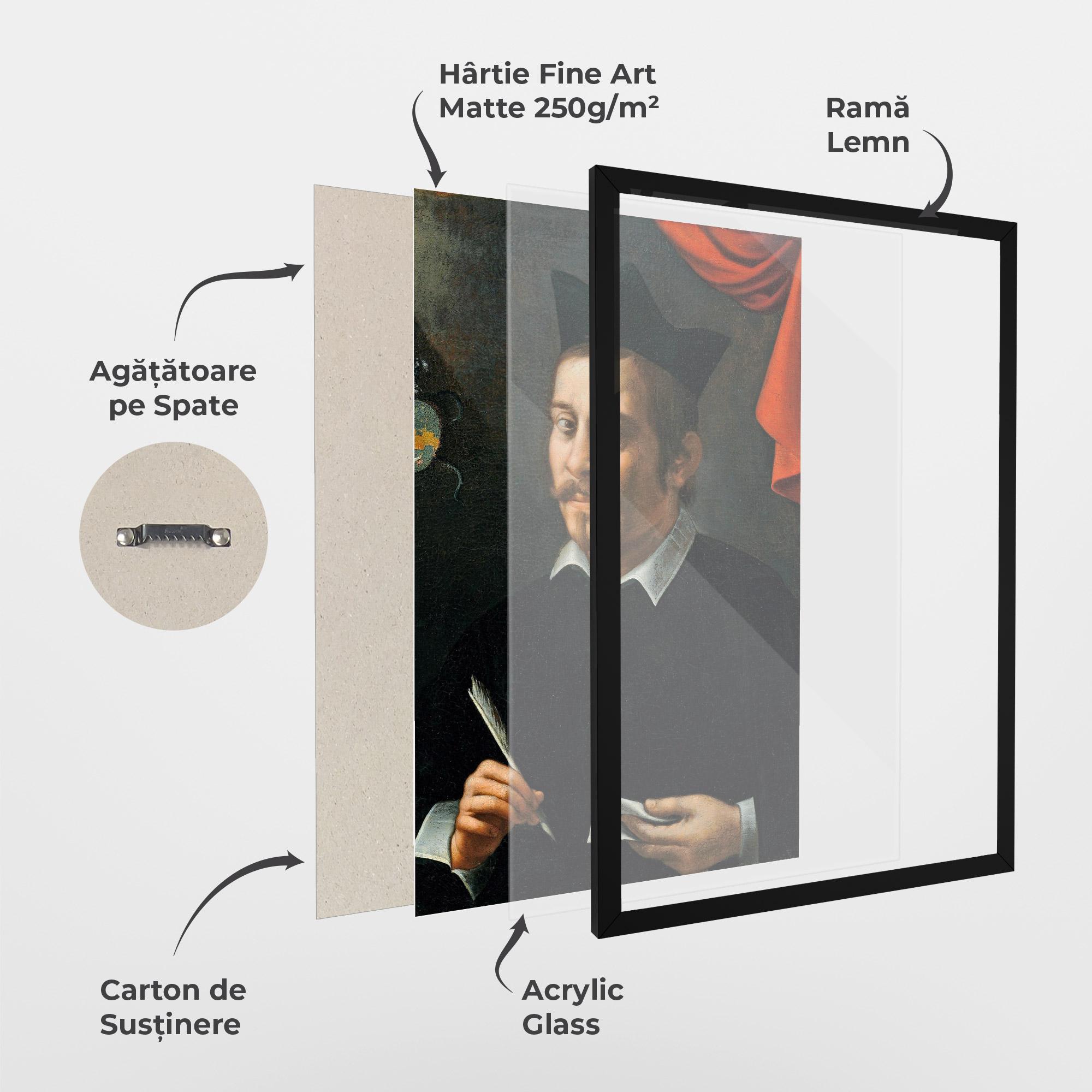 Poster Înrămat Portrait Of A Prelate mockup 1