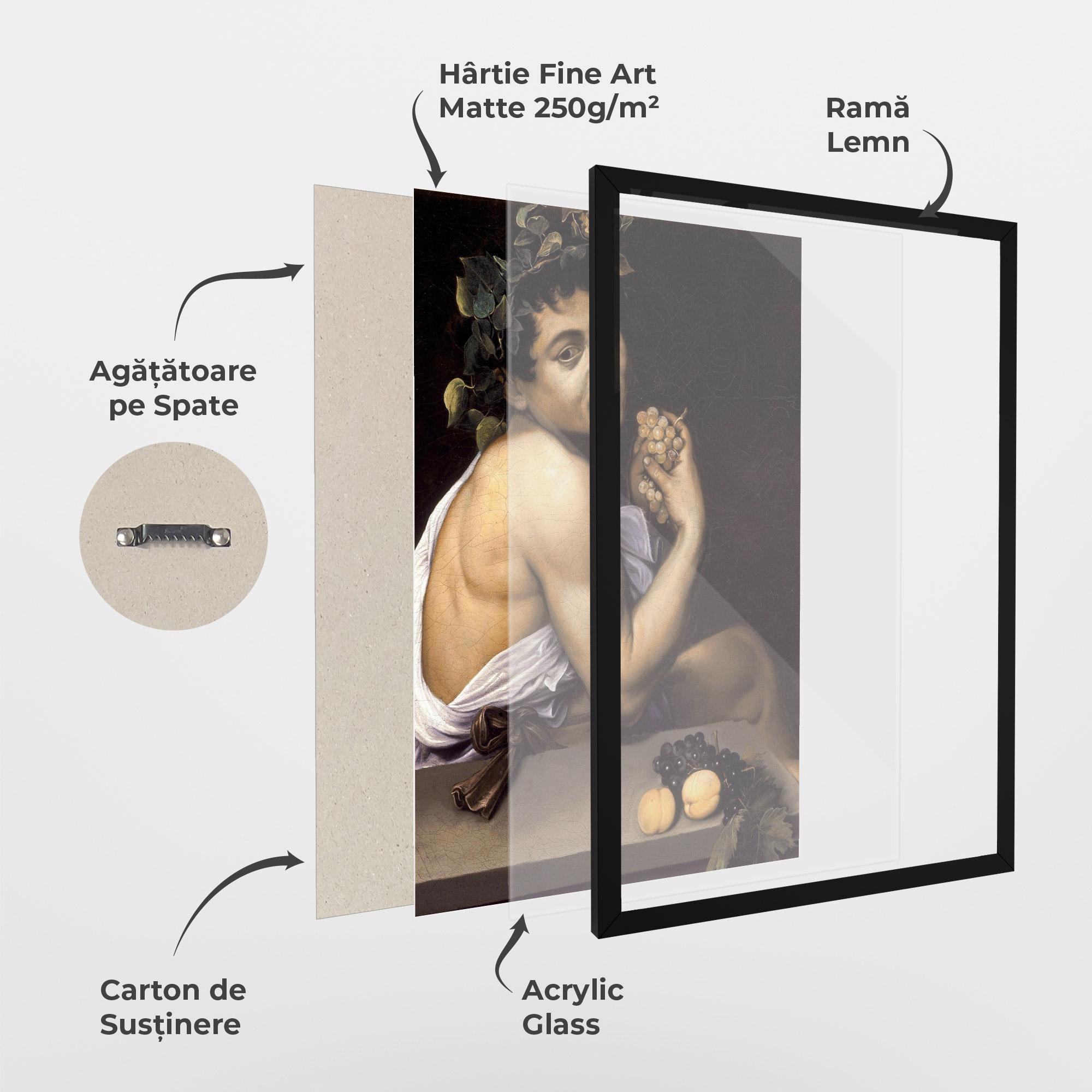 Poster Înrămat Young Sick Bacchus mockup 1