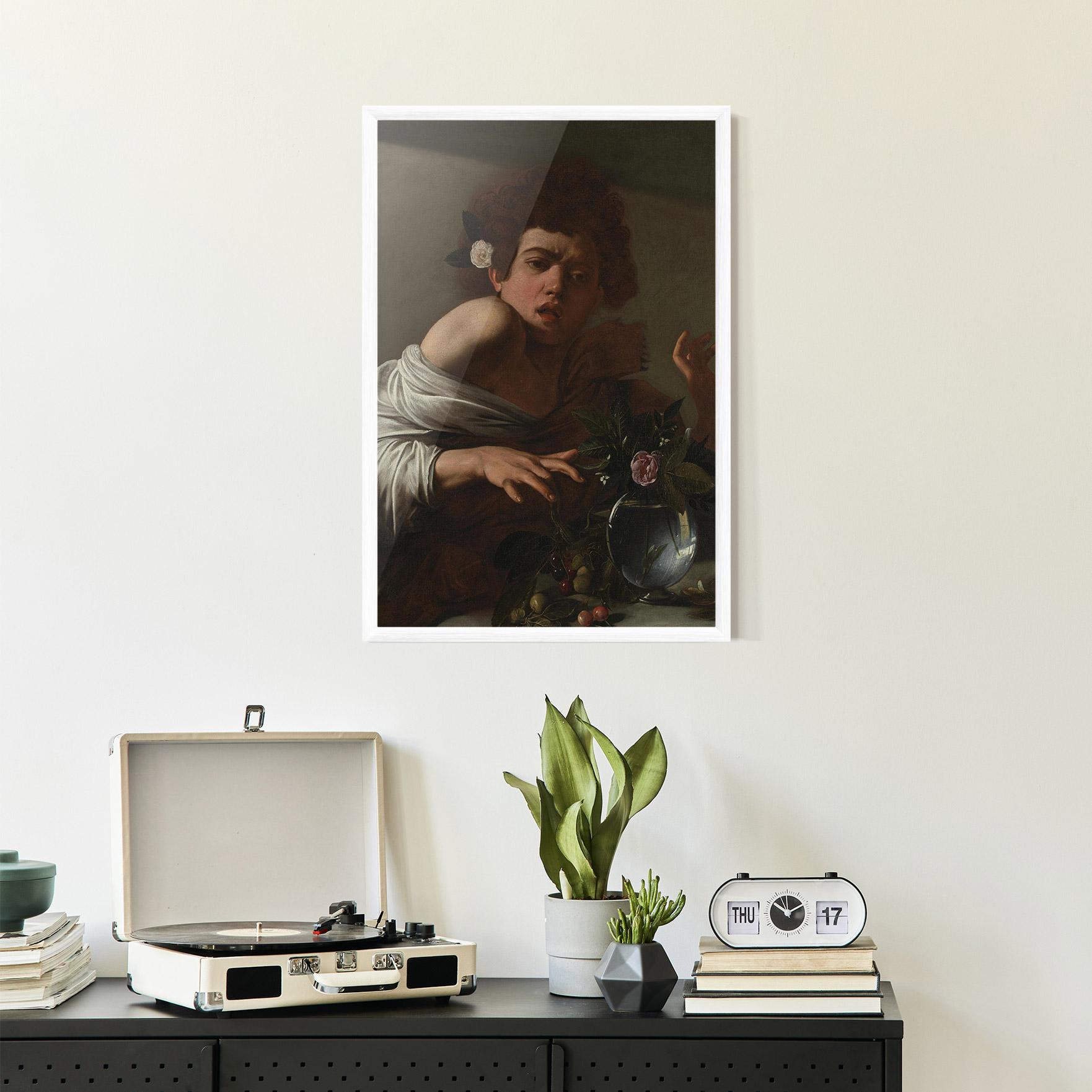 Poster Înrămat Boy Bitten By A Lizard mockup 2