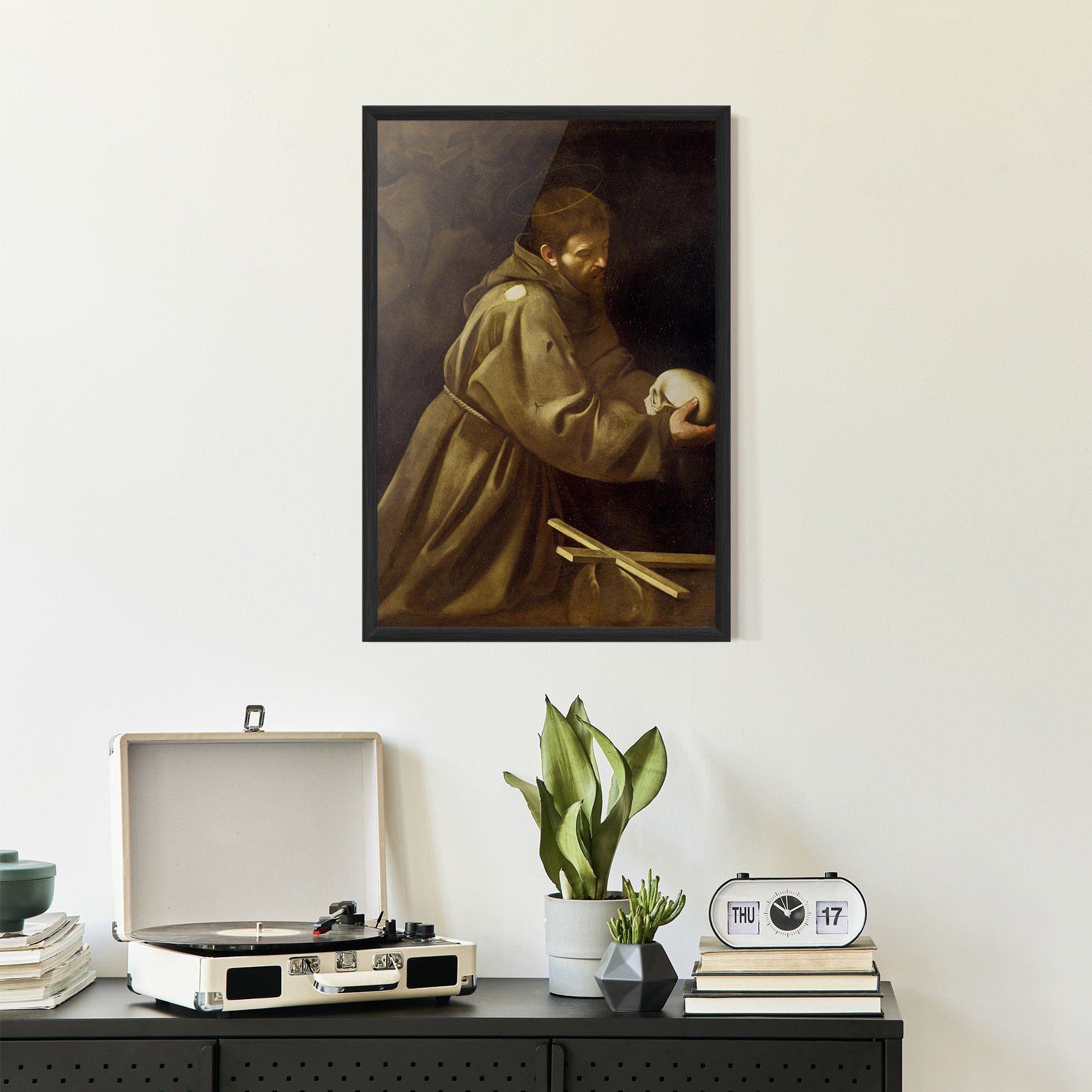 Caravaggio Francis Prayer mockup 2