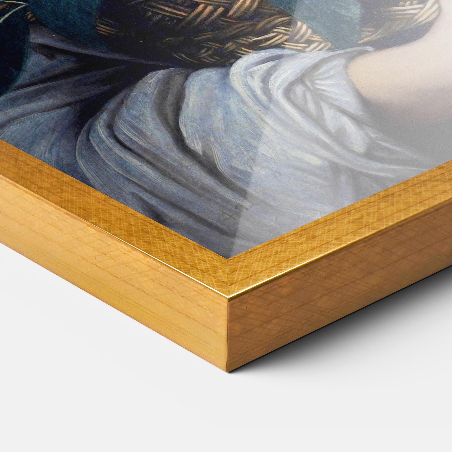 Poster Înrămat Boy With A Basket Of Fruit mockup 3