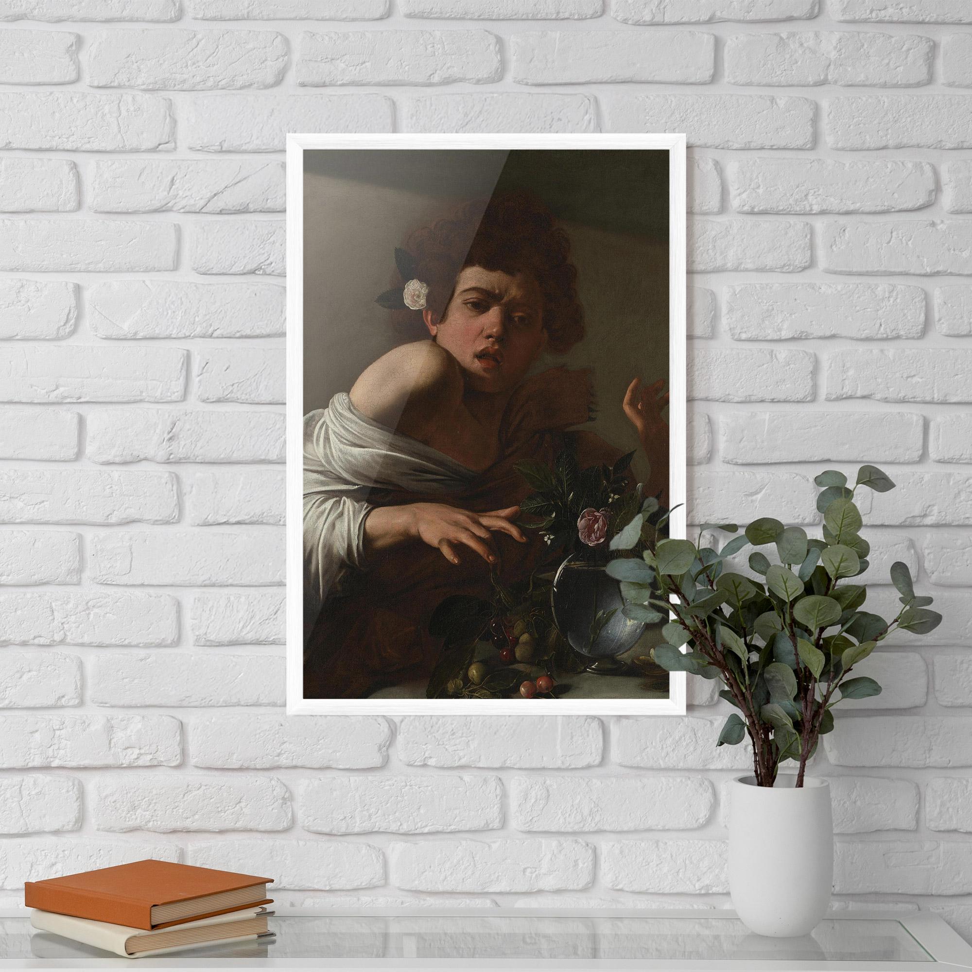 Poster Înrămat Boy Bitten By A Lizard mockup 5