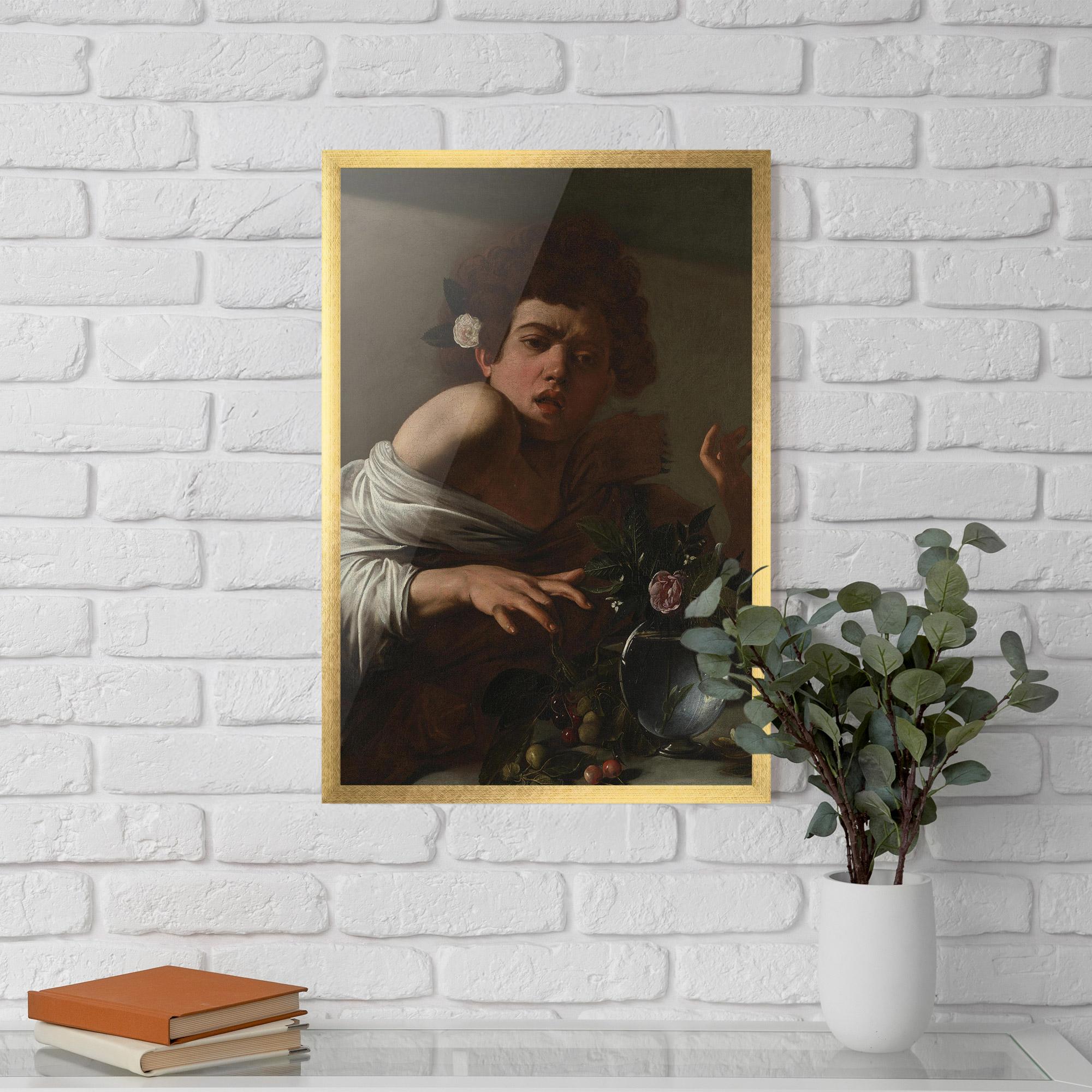 Poster Înrămat Boy Bitten By A Lizard mockup 5