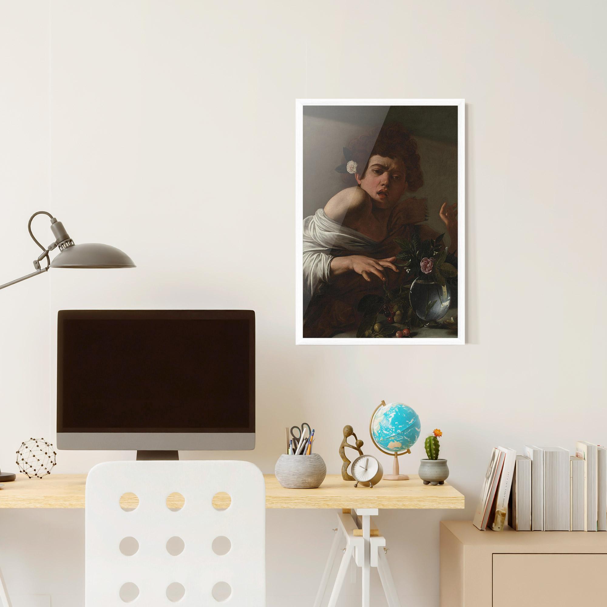 Poster Înrămat Boy Bitten By A Lizard mockup 6