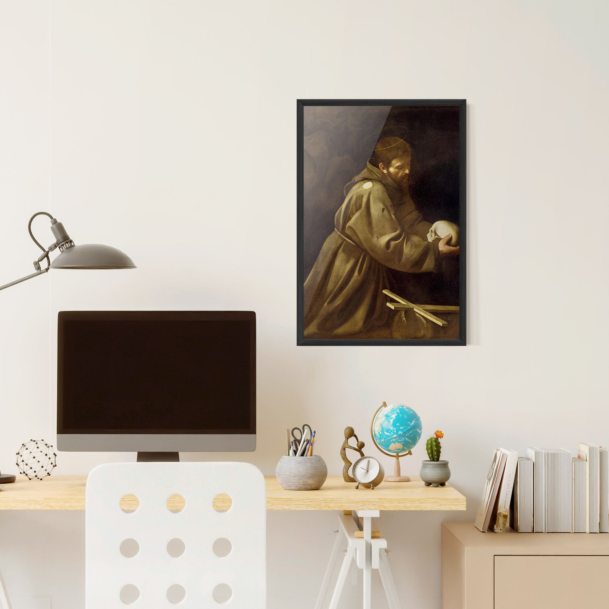 Caravaggio Francis Prayer mockup 6