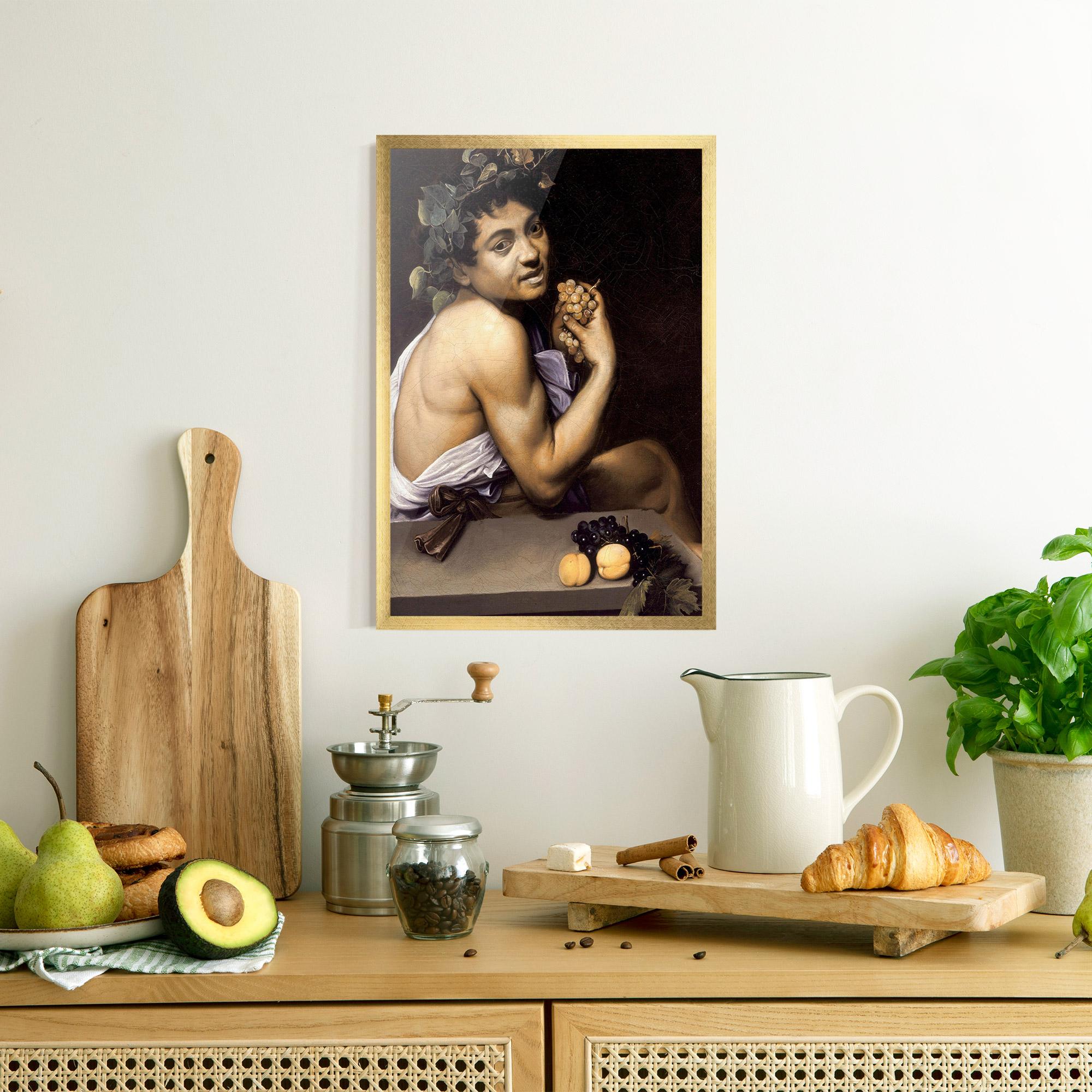 Poster Înrămat Young Sick Bacchus mockup 8